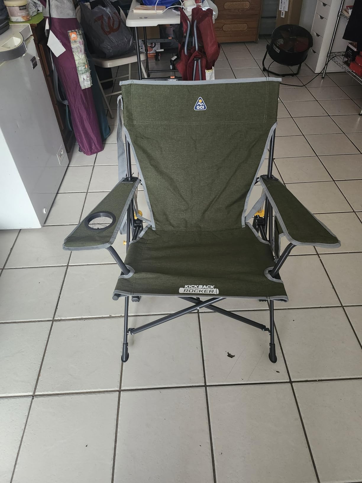 GCI Outdoor Kickback Rocker Camping Chair, Portable Folding Rocking Chair with Durable Armrests, Drink Holder & Relaxed Lowered Seat for Comfort customer photo 1