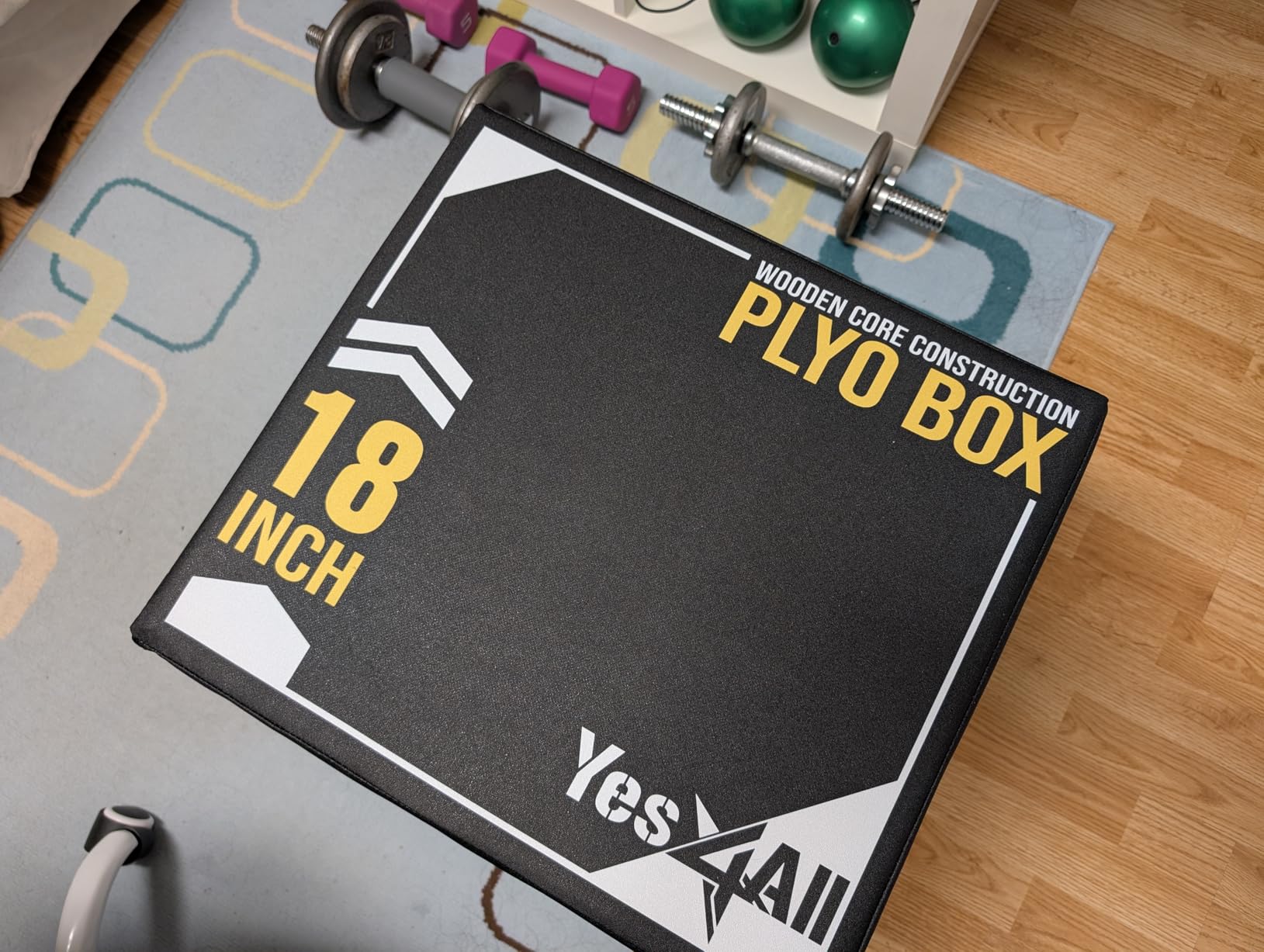 Yes4All 3-in-1 Soft-Padded Plyo Box With Wooden Core, Non-Slip Multi-Use Cushioned Plyometric Jump Box with Vinyl Cover customer photo 2