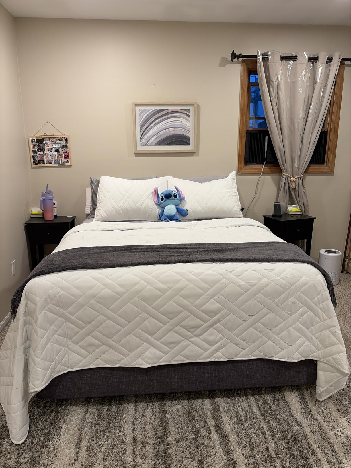 HORIMOTE HOME Quilt Set Queen Size Navy Blue, Classic Geometric Diamond Stitched Pattern, Ultra Soft Microfiber Lightweight Bedding Bedspread Coverlet for All Season with 1 Quilt 2 Pillow Shams customer photo 2