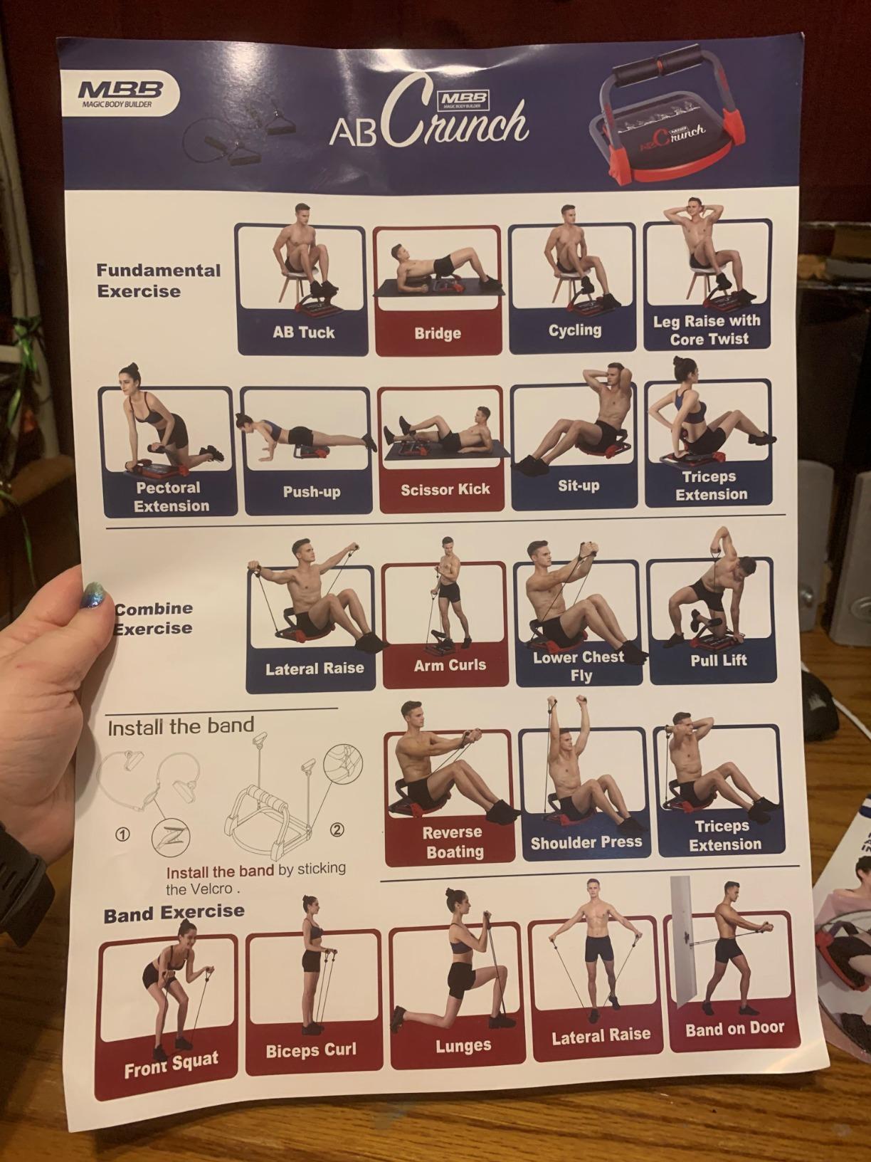 Fitlaya Fitness Abs Exercise Equipment Ab Machine for Abs and Total Body Workout, Home Gym Fitness Equipment for All Ages, Ab Workout Resistance Machine customer photo 1