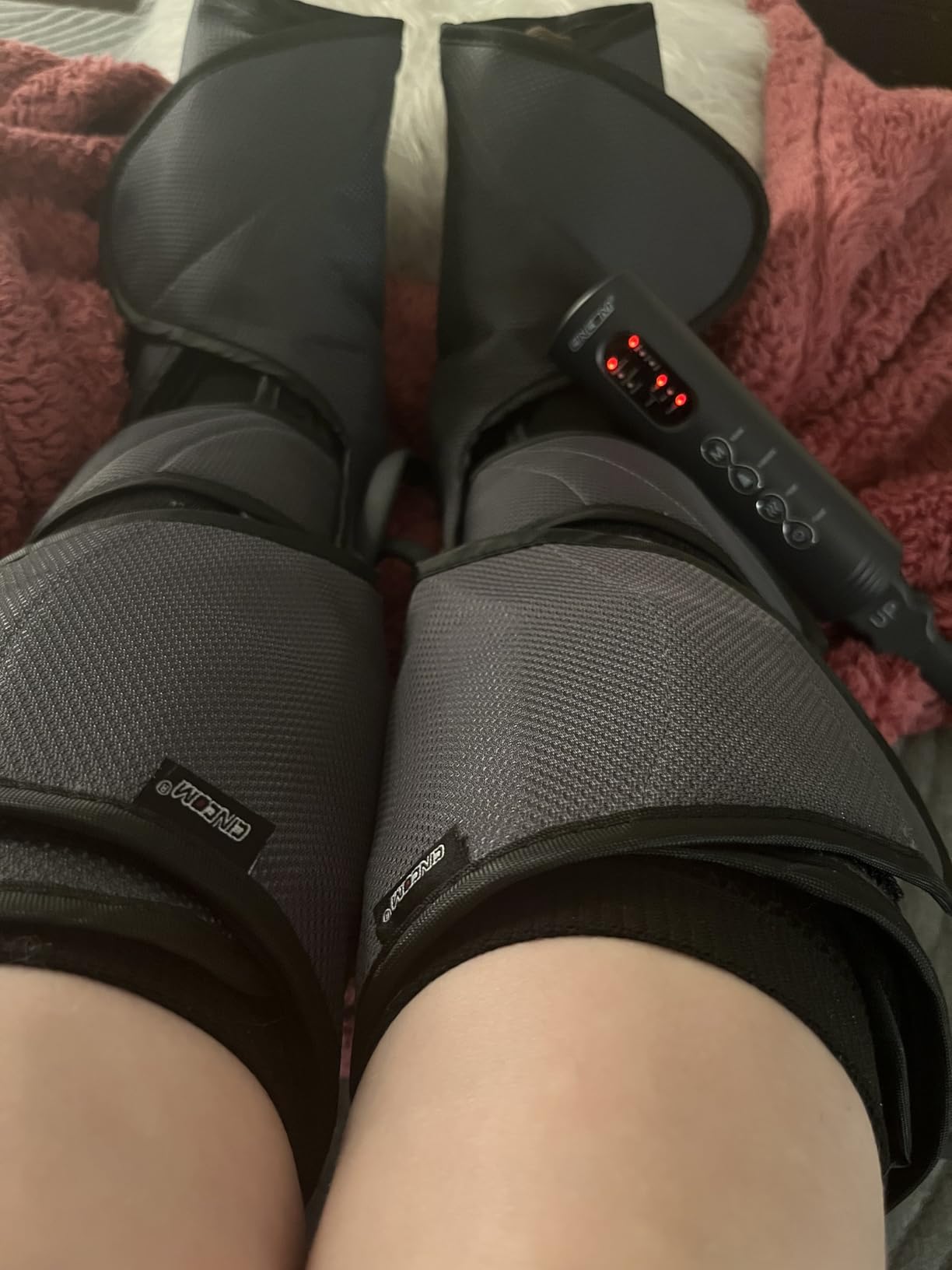 CINCOM Air Compression Leg Massager, Legs Massage for Circulation and Pain Relief, Calf Leg Air Compression Massager customer photo 2