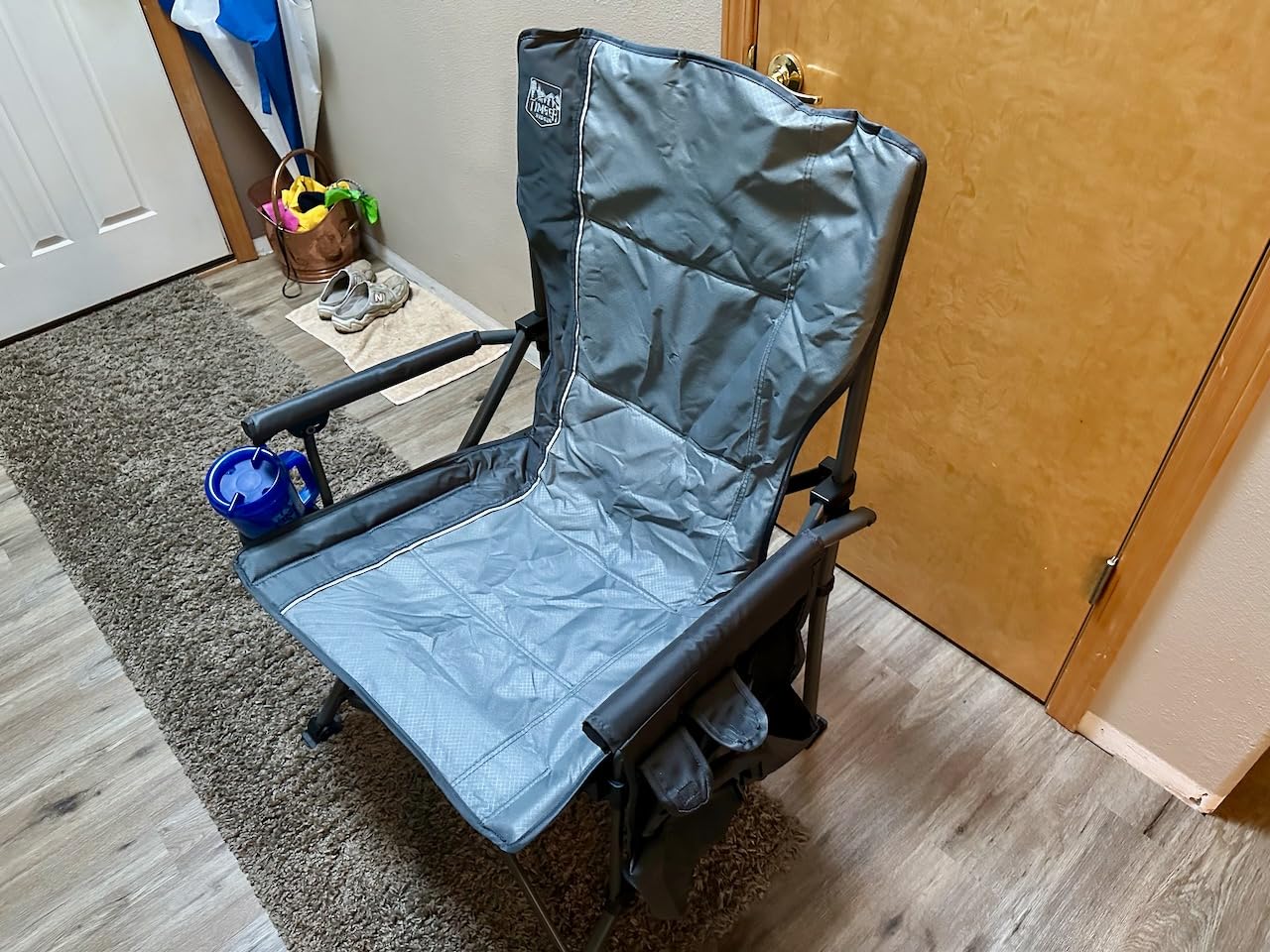 TIMBER RIDGE Oversized Folding Camping Chair High Back Heavy Duty for Adults Support up to 500lbs with Cup Holder, Side Pocket Cooler Bag customer photo 2