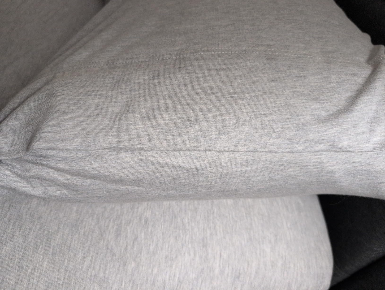 Jersey Knit Queen Sheets Set - 4 Piece Cotton Jersey Sheets, Ultra Soft T-Shirt Feel, Breathable & Stretchy Bed Sheet Set, Heather Light Grey customer photo 2