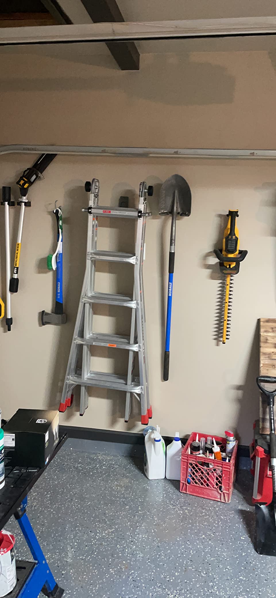 Lift Ladders Aluminum Step Ladder, 5-in-1 Multi-Position Frame, 18 Ft Reach, Silver - Extendable Indoor and Outdoor Equipment for Home, Kitchen, Office, and Garage - Portable and Lightweight customer photo 1