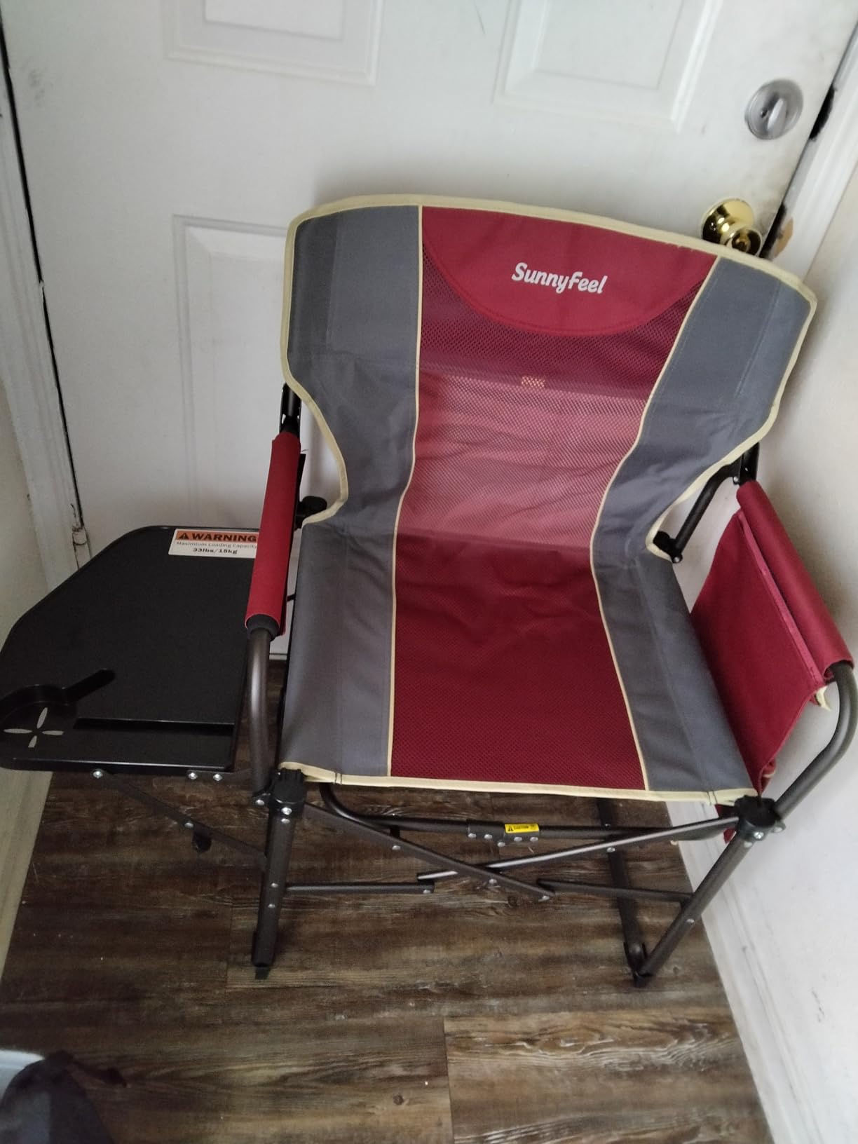 SUNNYFEEL Camping Directors Chair, Heavy Duty, Oversized Portable Folding Chair with Side Table, Pocket for Beach, Fishing, Trip, Picnic, Lawn, Concert Outdoor customer photo 2