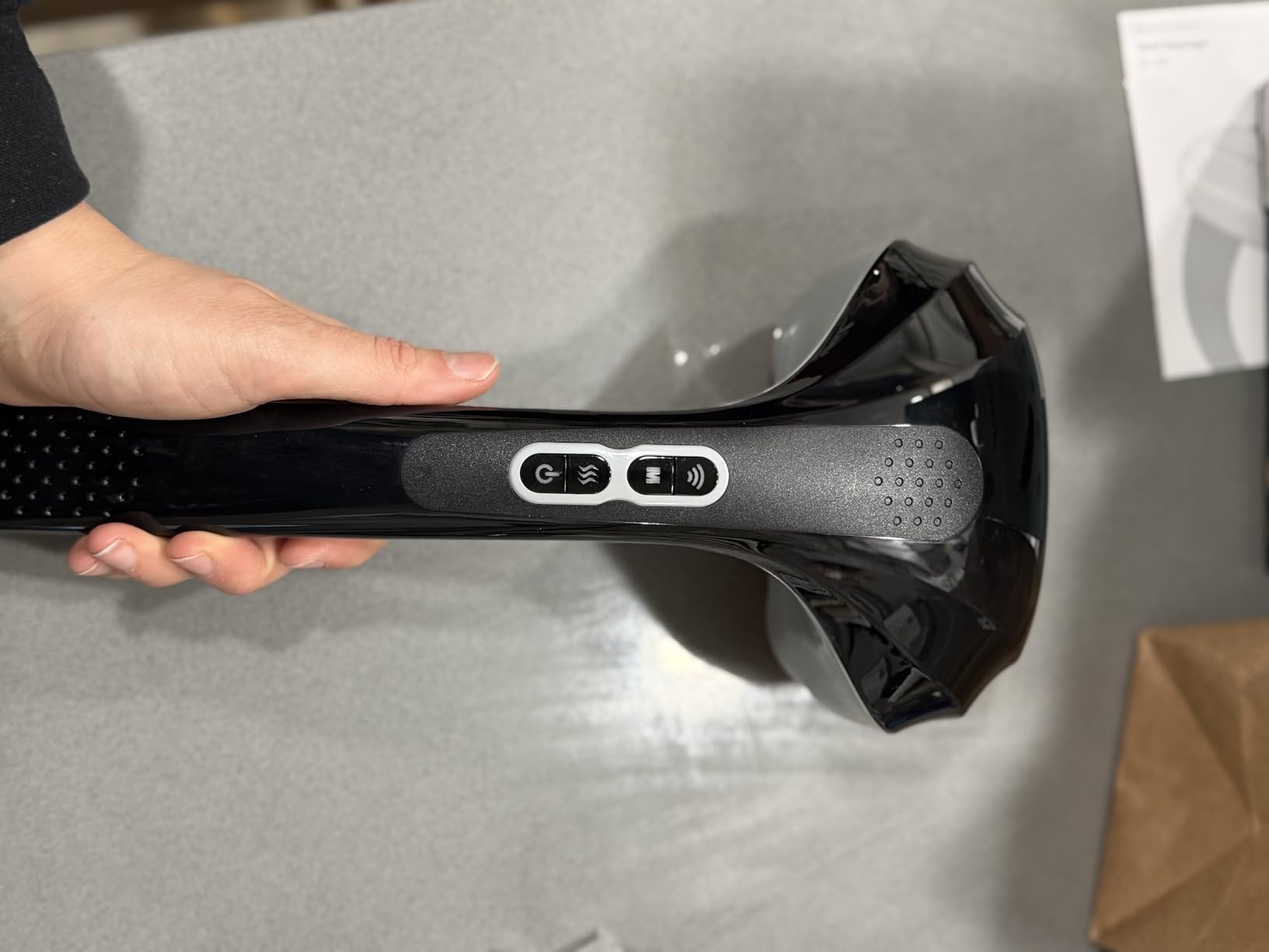 Snailax Cordless Handheld Back Massager with Heat, Deep Tissue Percussion Massager, 3 Sets of Dual Pivoting Heads, Rechargeable Hand Held Massager for Neck, Back Shoulder, Calf, Legs customer photo 2