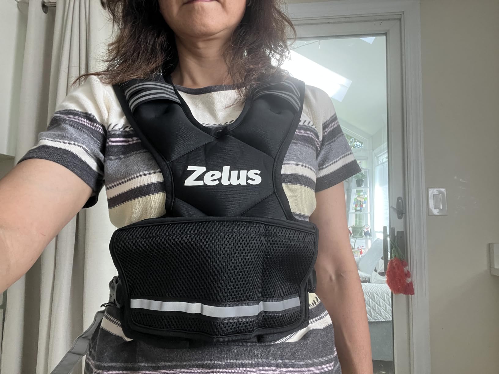 ZELUS Weighted Vest for Men and Women | 4-10lb/11-20lb/20-32lb Vest with 6 Ironsand Weights for Home Workouts | Adjustable Body Weight Vest Exercise Set for Cardio and Strength Training customer photo 1