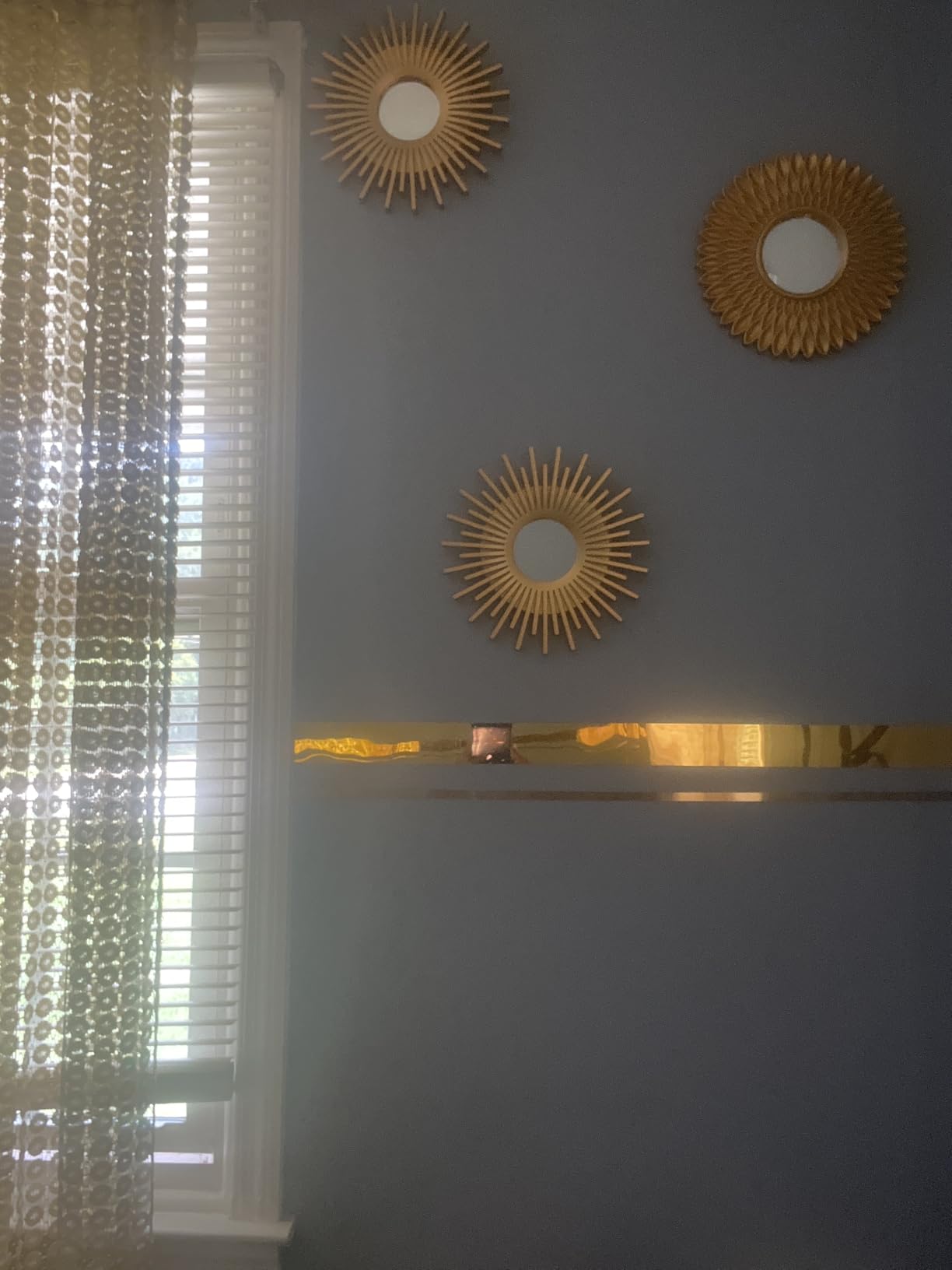 BONNYCO Wall Mirrors Pack of 3, Round Gold Mirrors for Home Decor Bedroom and Living Room customer photo 2