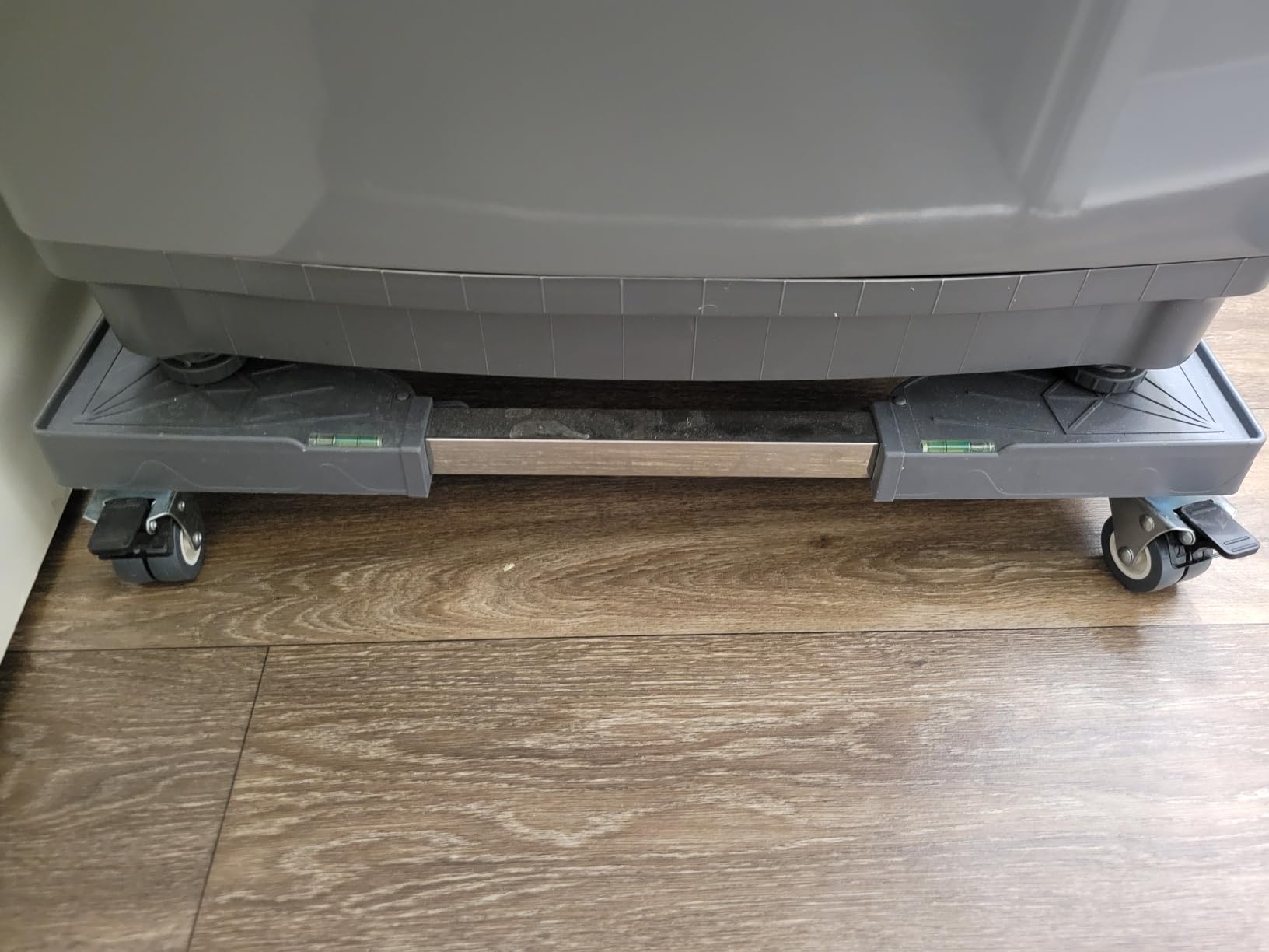 WEIBIDA Appliance Dolly Cart with 4 Locking Twin Wheels Mini Fridge Stand Adjustable Furniture Mover Mobile Roller Base for Washing Machine, Dryer, Refrigerator, Laundry Pedestal customer photo 1