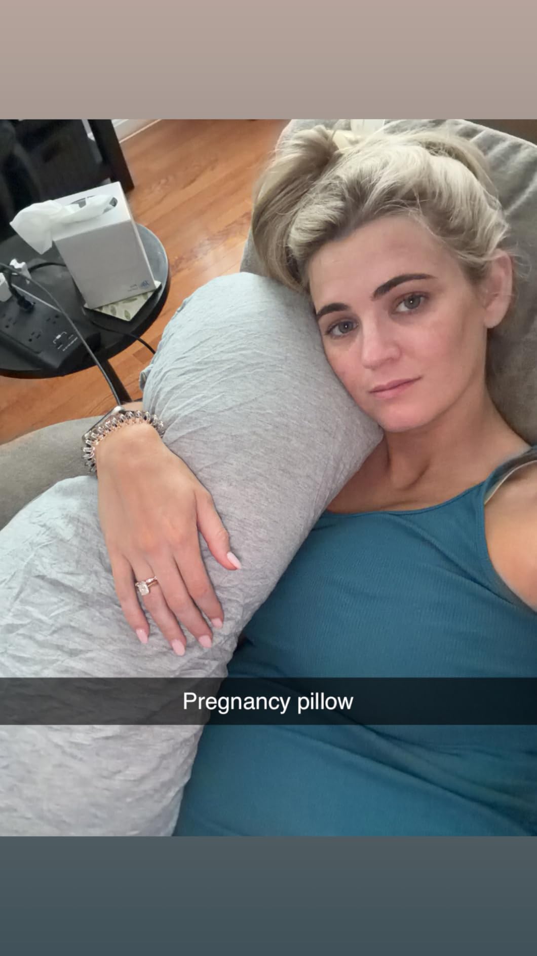 Momcozy Pregnancy Pillows for Side Sleeping, J Shaped Maternity Body Pillow for Pregnancy, Soft Pregnancy Pillow with Jersey Cover for Head Neck Belly Support, Grey customer photo 2