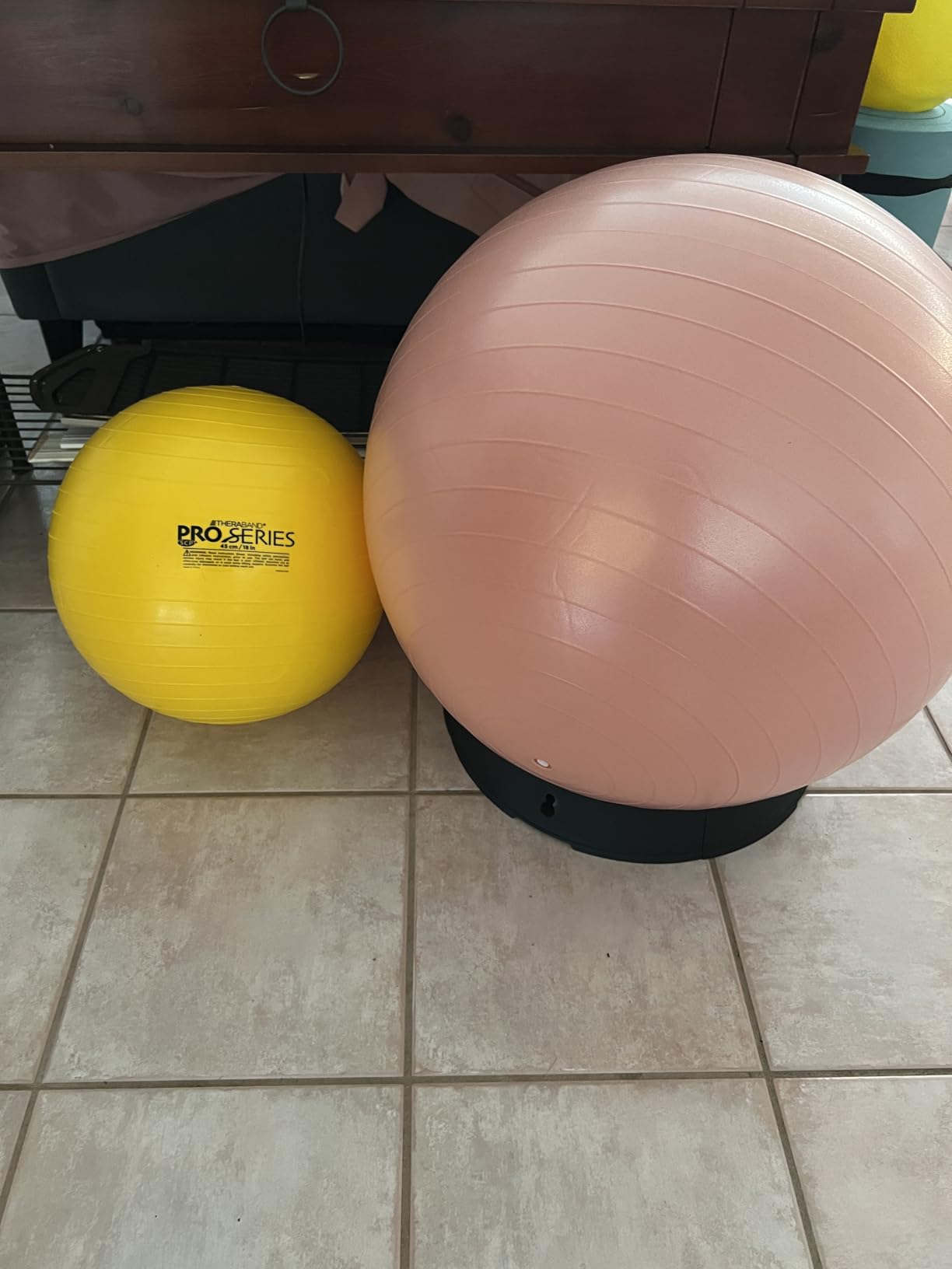 Retrospec Luna Exercise Ball with Pump - Anti-Burst Fitness Equipment for Yoga, Core Training & Stability - Home Gym Swiss Ball for Office & Pregnancy customer photo 1