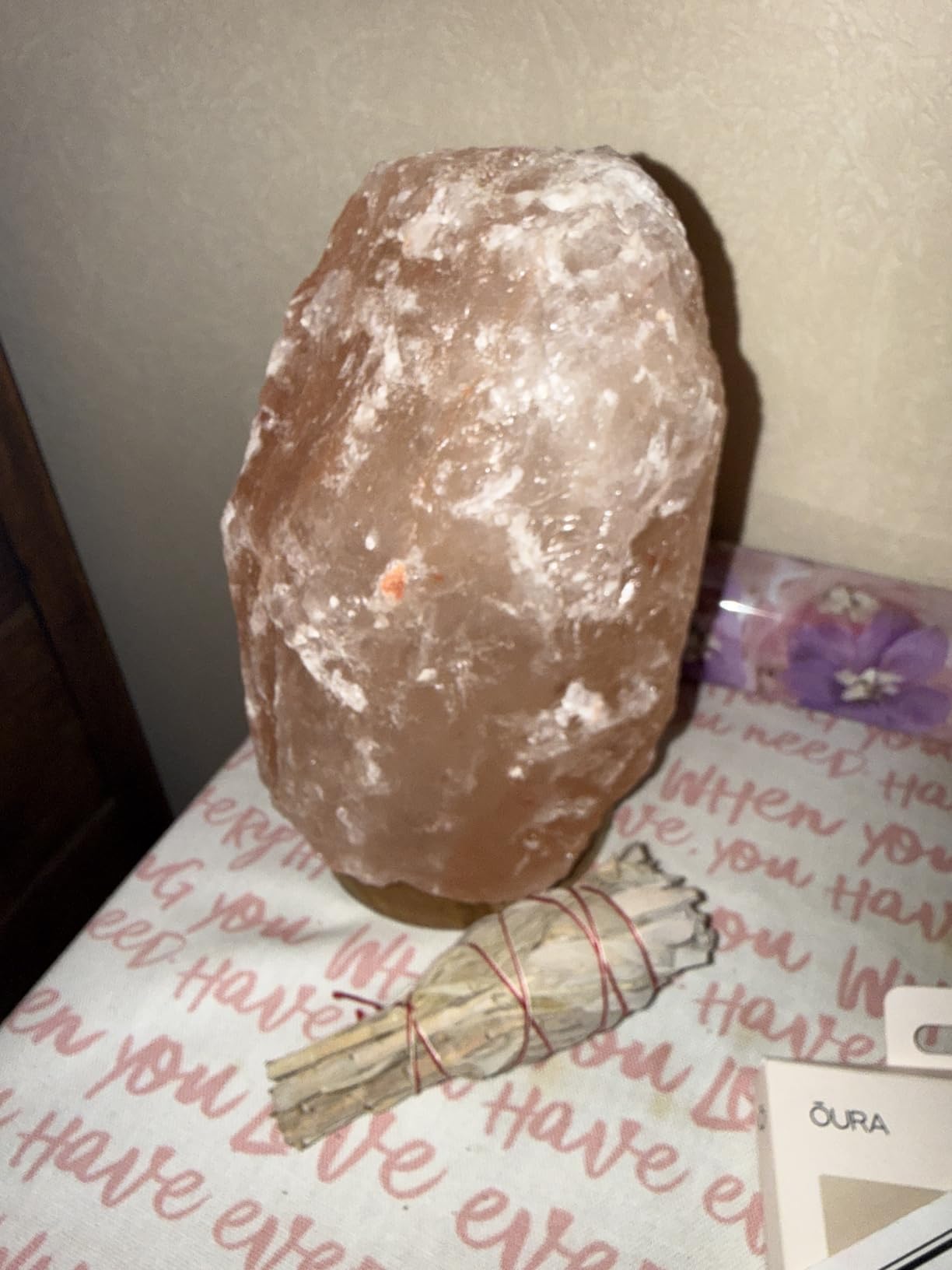 100% Authentic Natural Himalayan Salt Lamp;Large Hand Carved Natural Chunk Pink Crystal Rock Salt from Himalayan Mountains; Dimmer Cord; 12 lbs customer photo 1