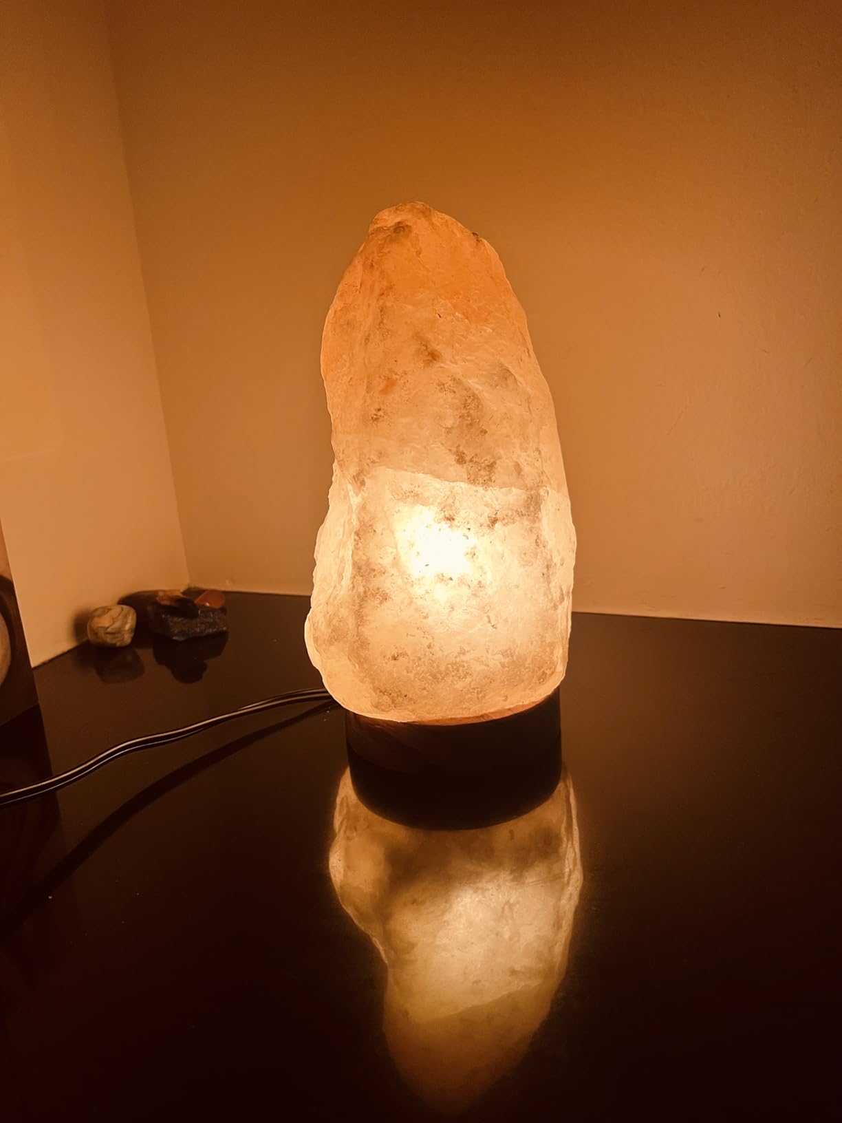 100% Authentic Natural Himalayan Salt Lamp;Large Hand Carved Natural Chunk Pink Crystal Rock Salt from Himalayan Mountains; Dimmer Cord; 12 lbs customer photo 2