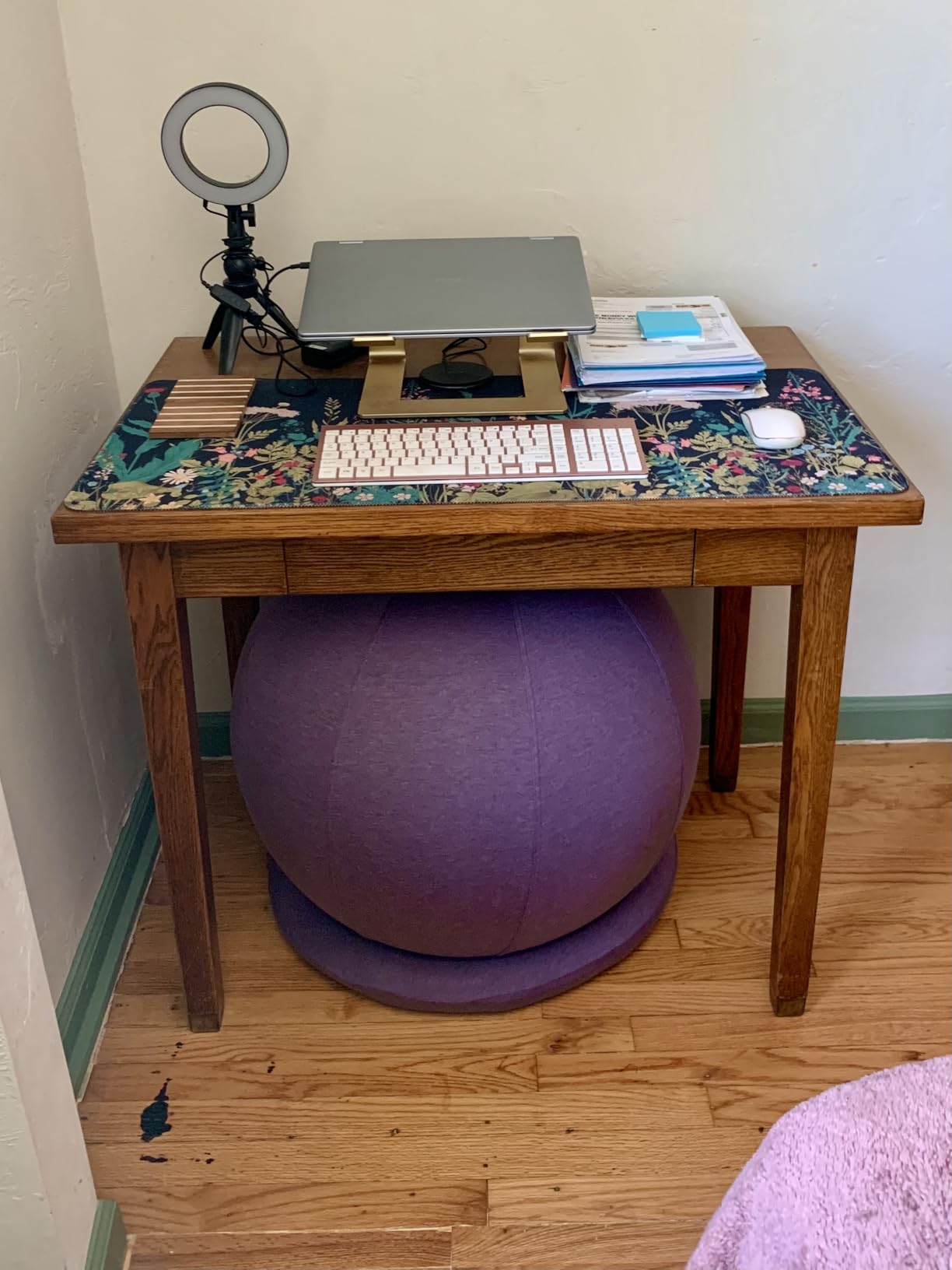 ProBalance Ball Chair, Yoga Ball Chair Exercise Ball Chair with Slipcover and Base for Home Office Desk, Birthing & Pregnancy, Stability Ball & Balance Ball Seat to Relieve Back Pain, Multiple color size customer photo 2