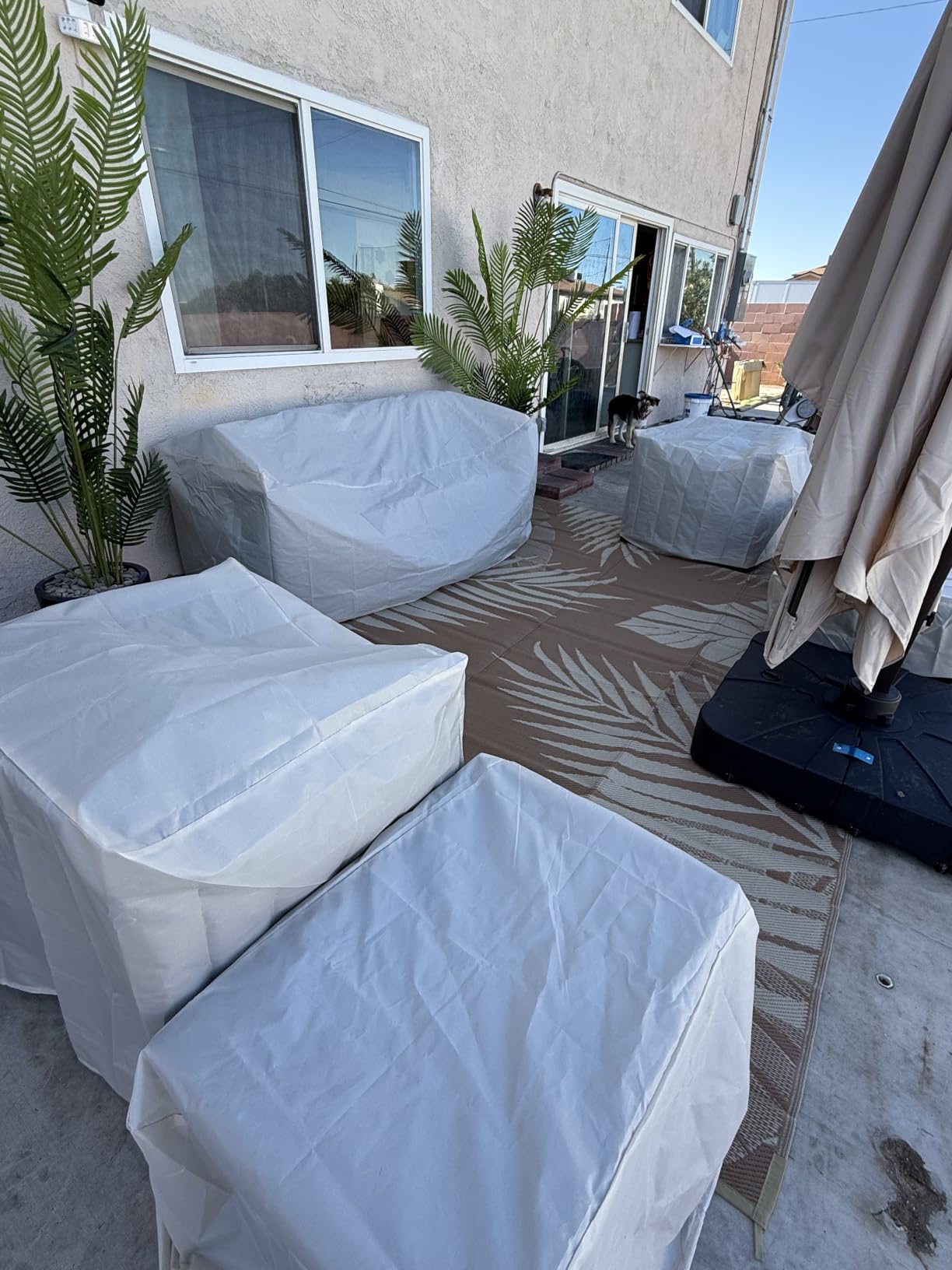 Rattaner Patio Wicker Furniture Set 6 Pieces Outdoor HDPE Wicker Conversation Couch Sectional Chair Sofa Set with Grey Cushions customer photo 2