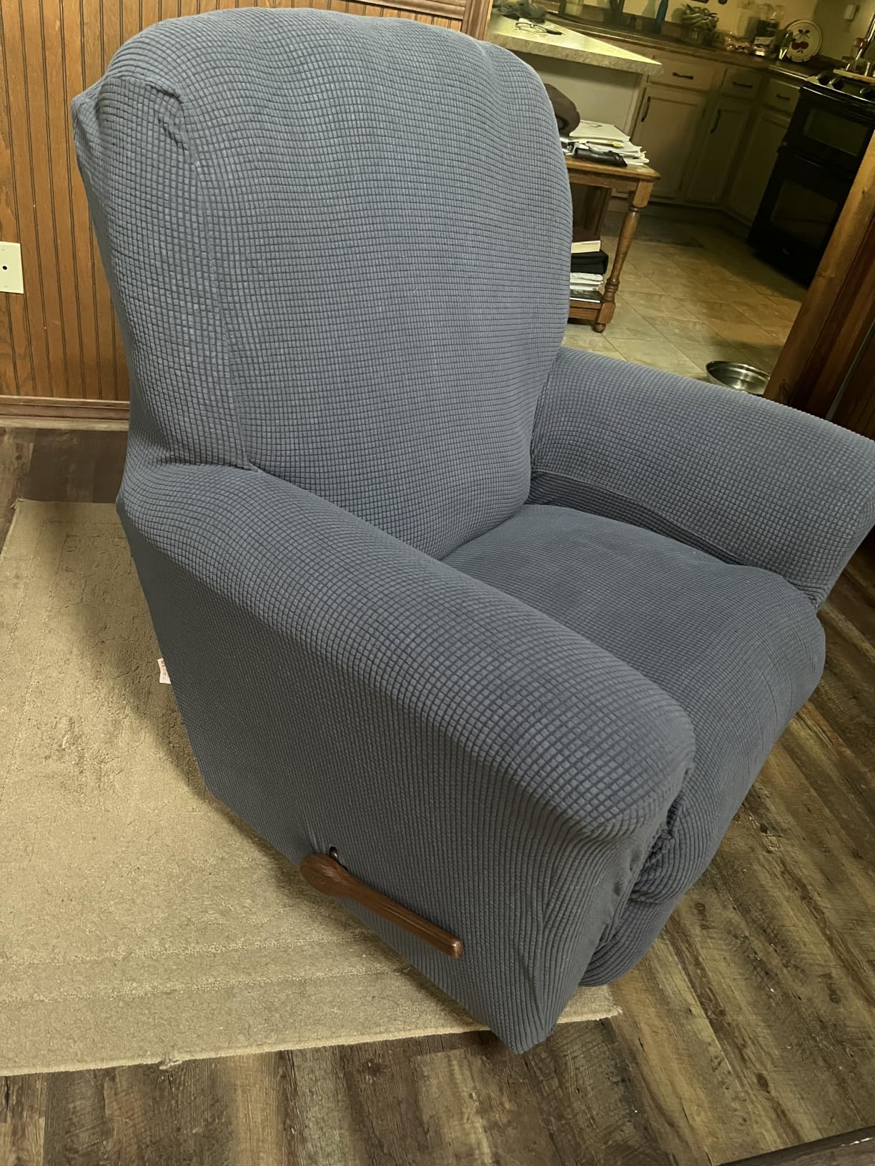 Recliner Chair Covers, 1-Piece Lazy Boy Recliner Covers, Navy Blue | Washable Stretch Recliner Slipcover (24