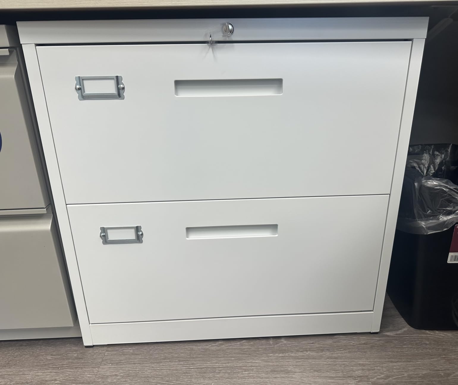 Metal Lateral File Cabinets with Lock, 2 Drawer Steel Wide Filing Organization Storage Cabinets, Home Office Furniture for Hanging Files Letter/Legal/F4/A4 Size (Black-2 Drawer) customer photo 2