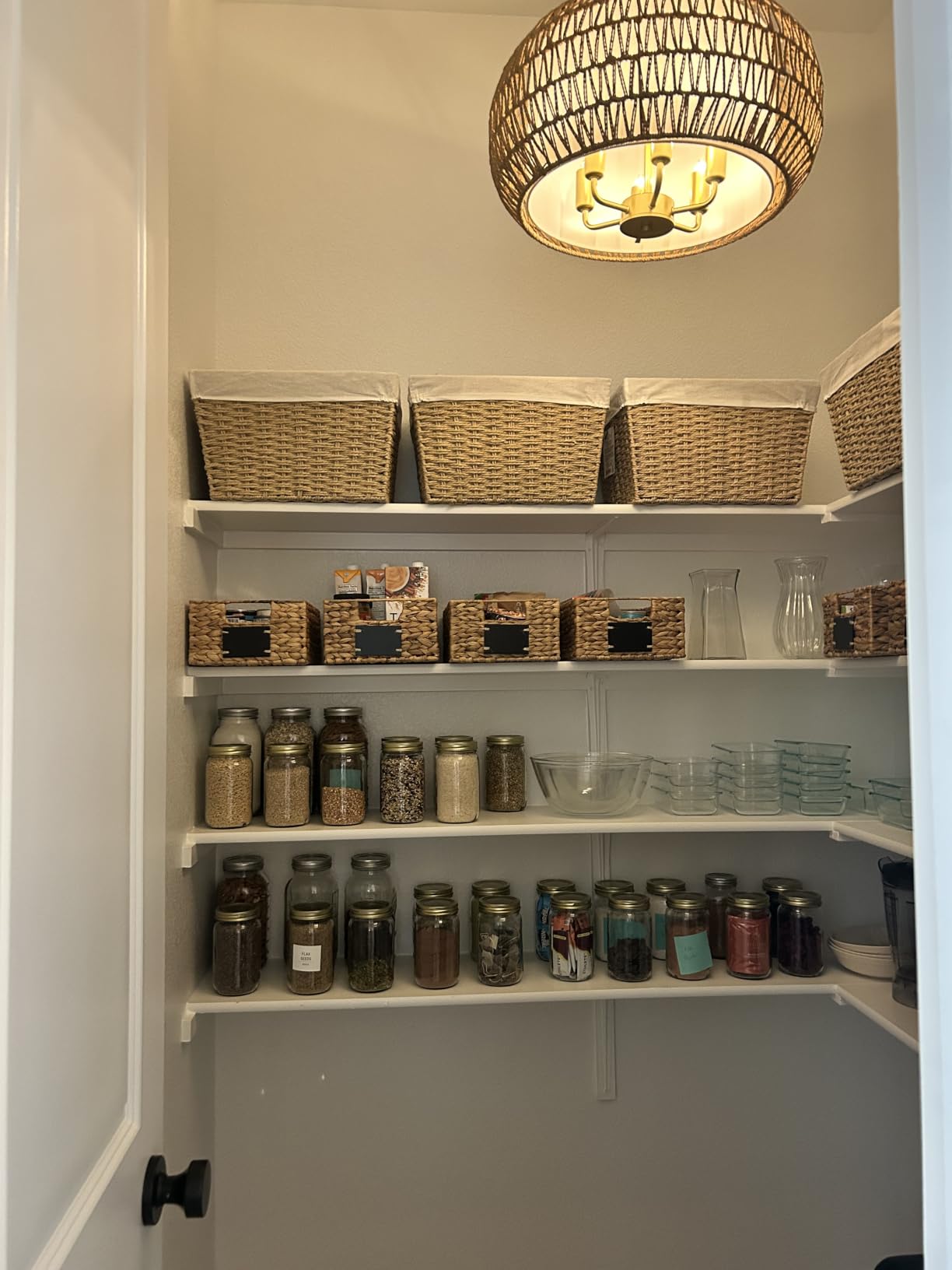 Best Choice Products Set of 4 9x12in Water Hyacinth Pantry Baskets, Woven Organizers w/Chalkboard Label, Chalk Marker - Natural customer photo 2