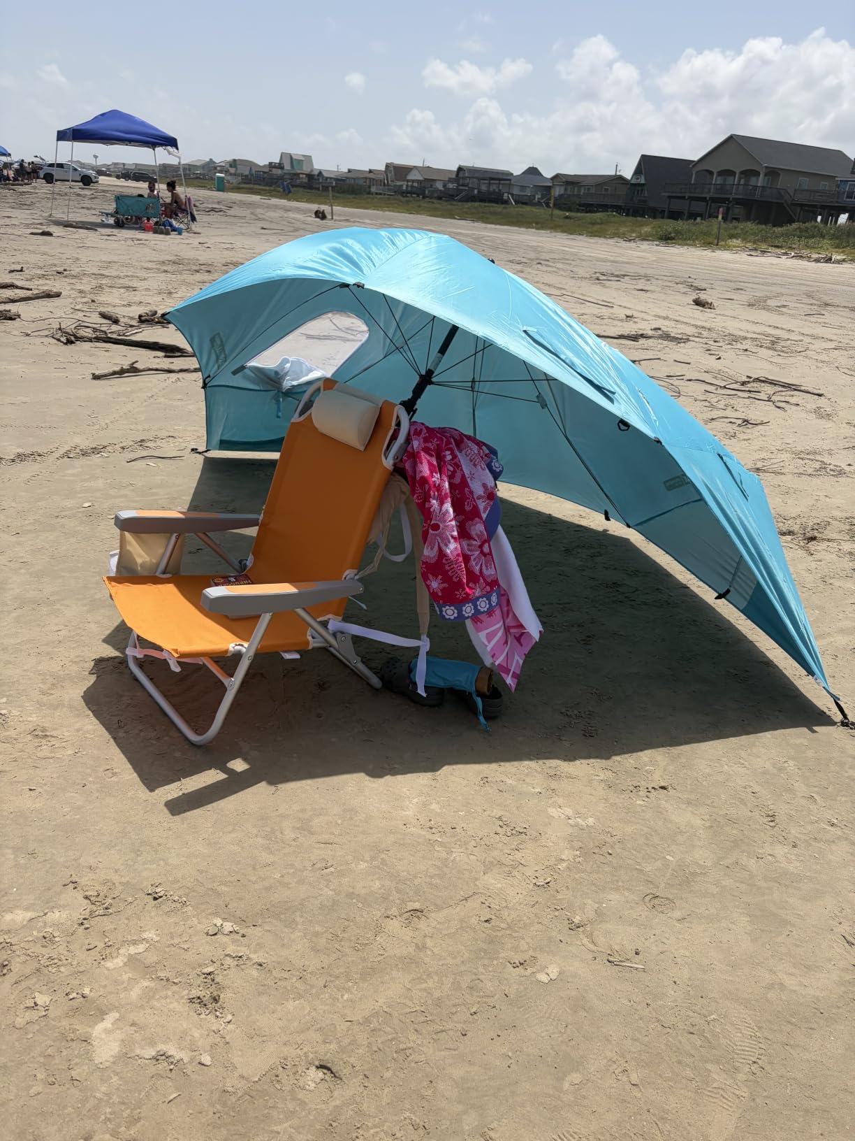 Sport-Brella Premiere UPF 50+ Umbrella Shelter with Patented Side Panels and Tilt Mechanism, Auger Anchor customer photo 1
