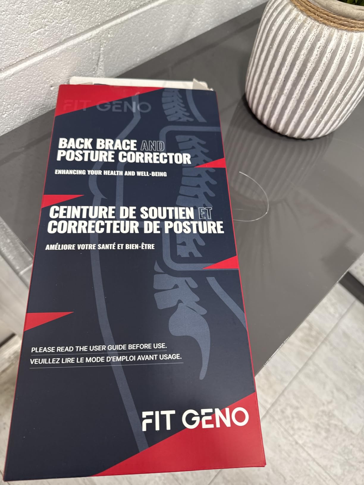 Fit Geno Back Brace Posture Corrector for Women and Men, Shoulder Straightener, Adjustable Full Back Support, Upper and Lower Back Pain Relief - Scoliosis, Hunchback, Hump, Thoracic, Spine Corrector customer photo 1