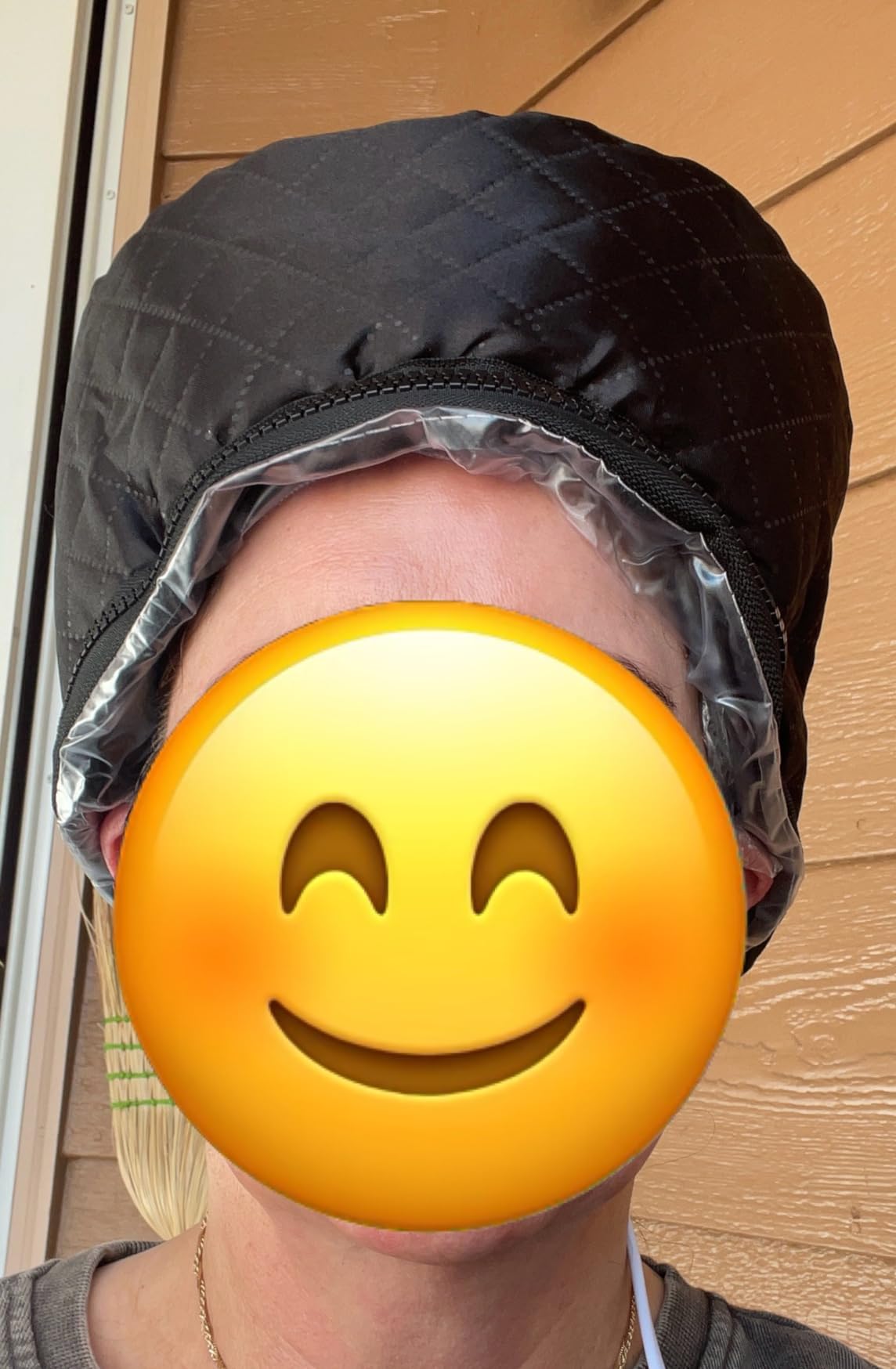 Hair Steamer for Natural Hair Home Use w/10-level Heats Up Quickly, Heat Cap for Deep Conditioning - Thermal Heat Cap for Black Hair, Great for Deep Conditioner (Black) customer photo 1