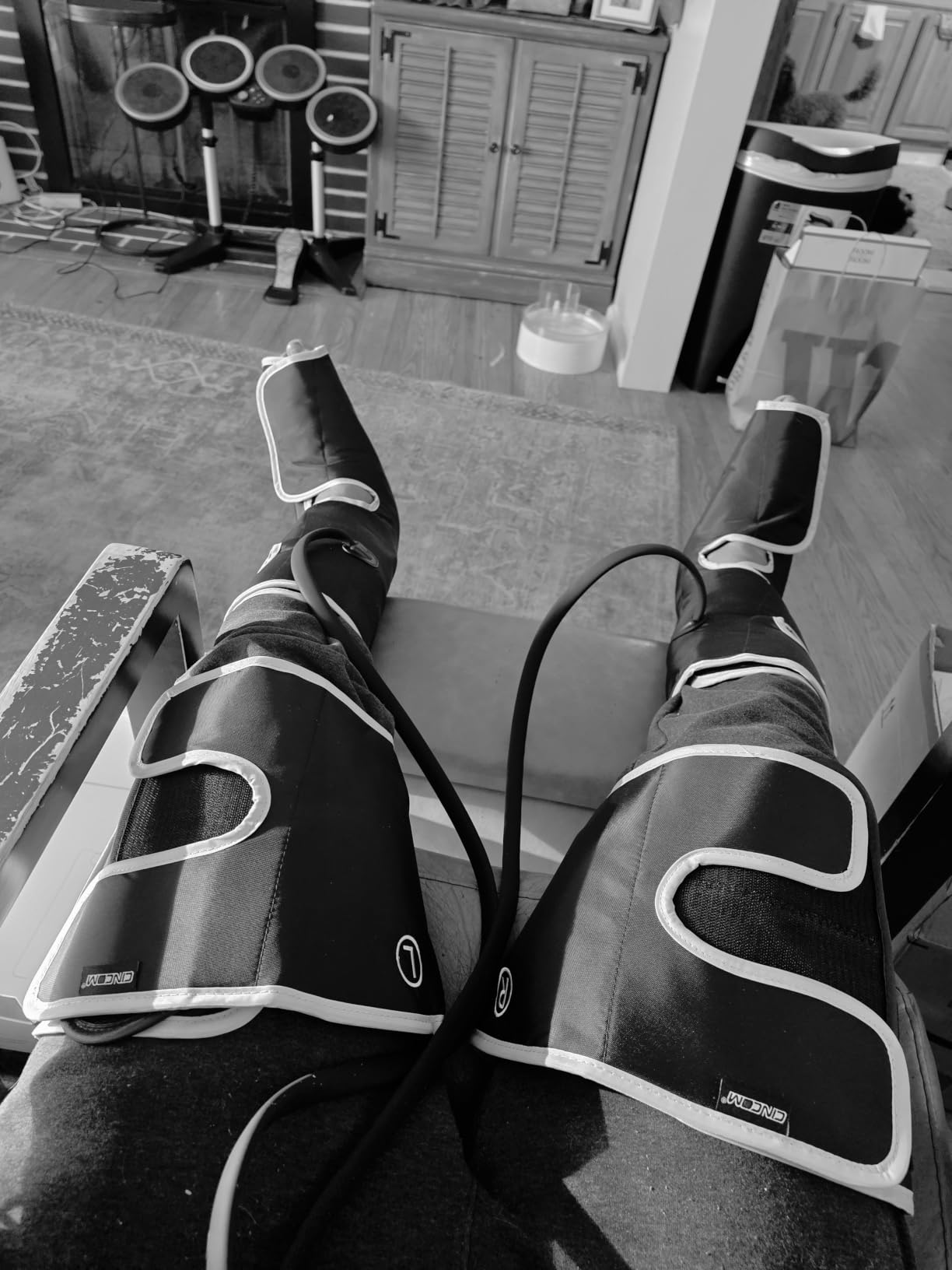CINCOM Leg Massager with Heat and Compression, Air Compression Leg Massager for Circulation and Pain Relief customer photo 1