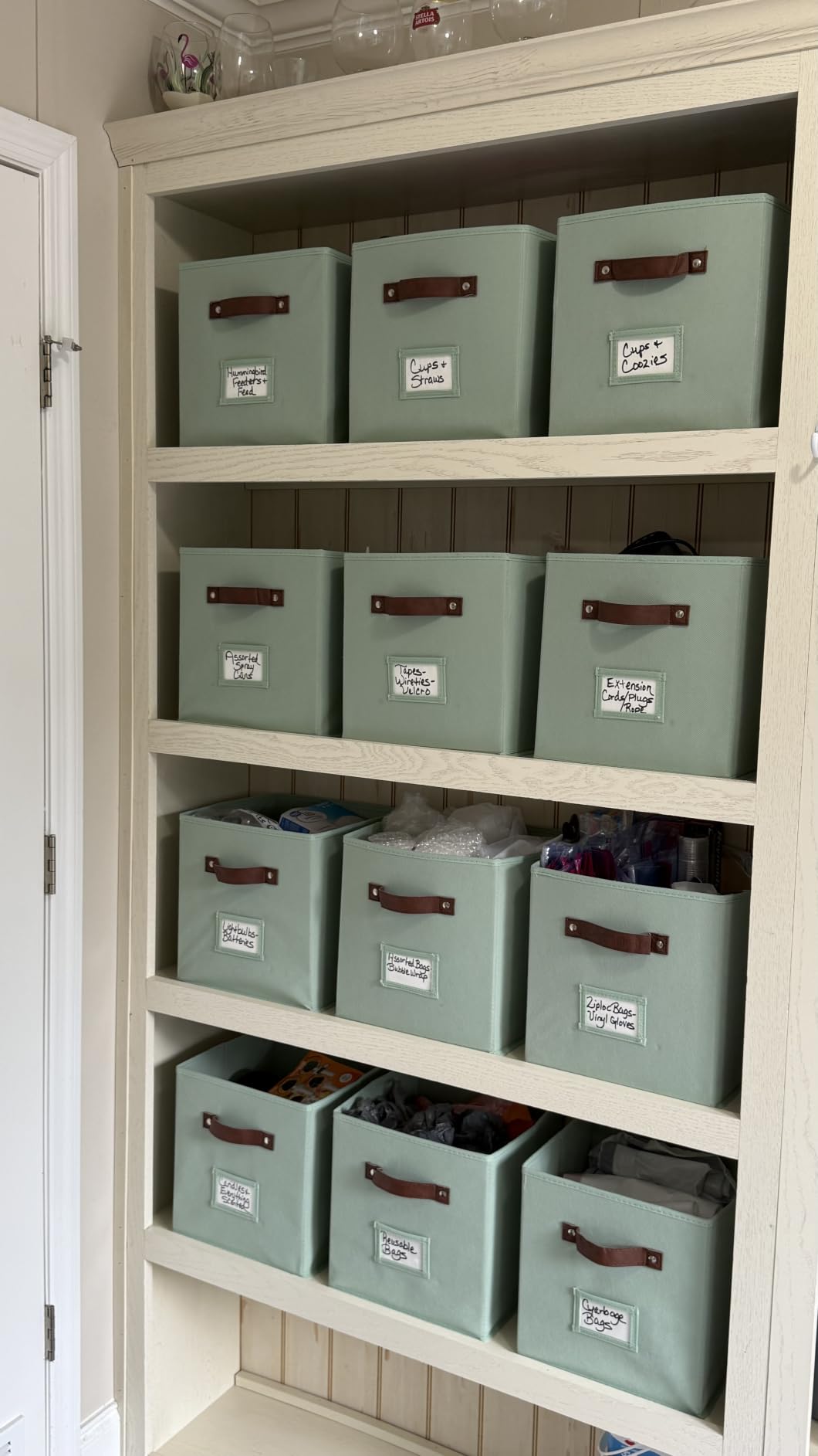 DECOMOMO Storage Bins, Cube Storage Bin with Labels, Fabric Storage Cubes for Shelves (10.5