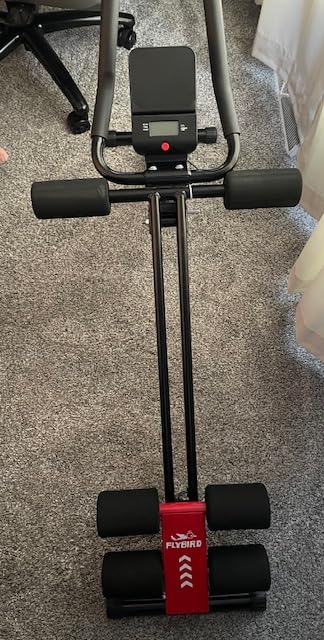 FLYBIRD AW1 Ab Workout Machine, Ab Crunch Machine Ab Workout Equipment Foldable for Home Gym, Bottom-Up Abdominal Trainer for Core Waist Workout and Body Shaping with Adjustable Heights and Angles, Red customer photo 1