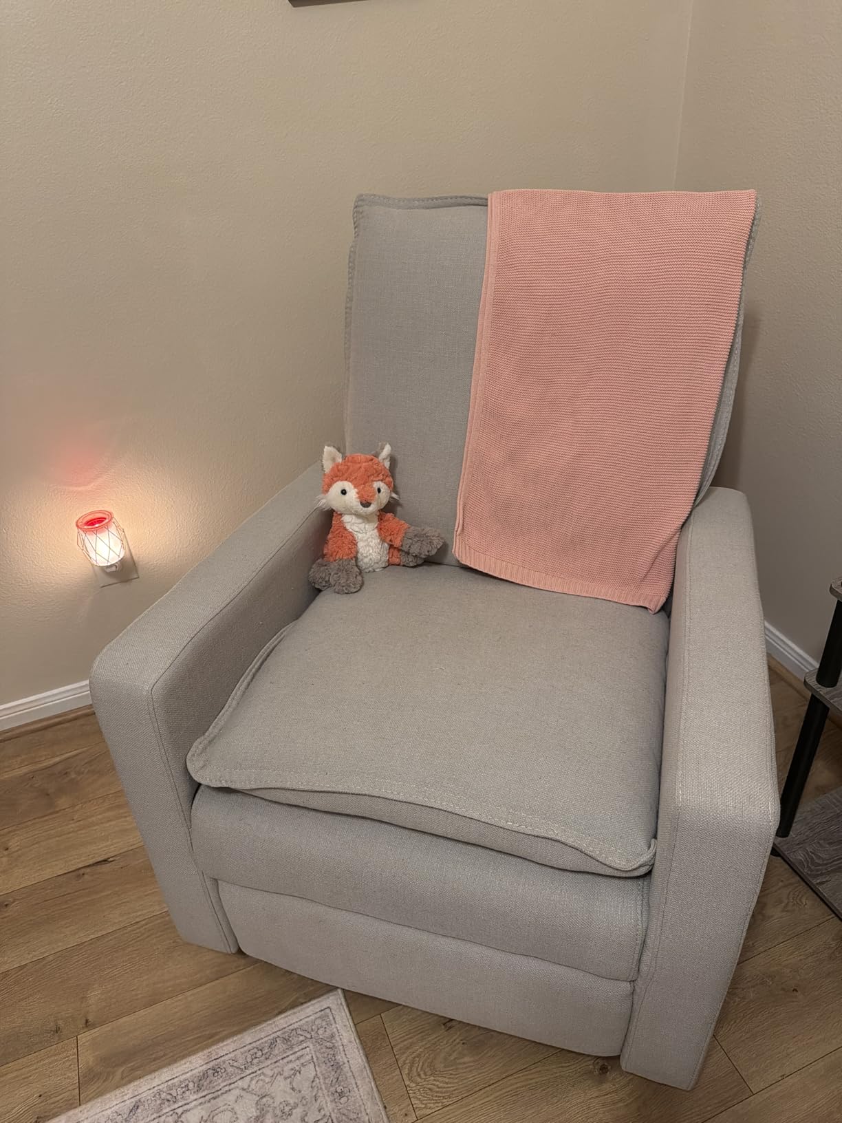 Oxford Baby Uptown Upholstered Glider Recliner Rocking Chair 360 Swivel for Nursery and Living Room - Sand customer photo 2