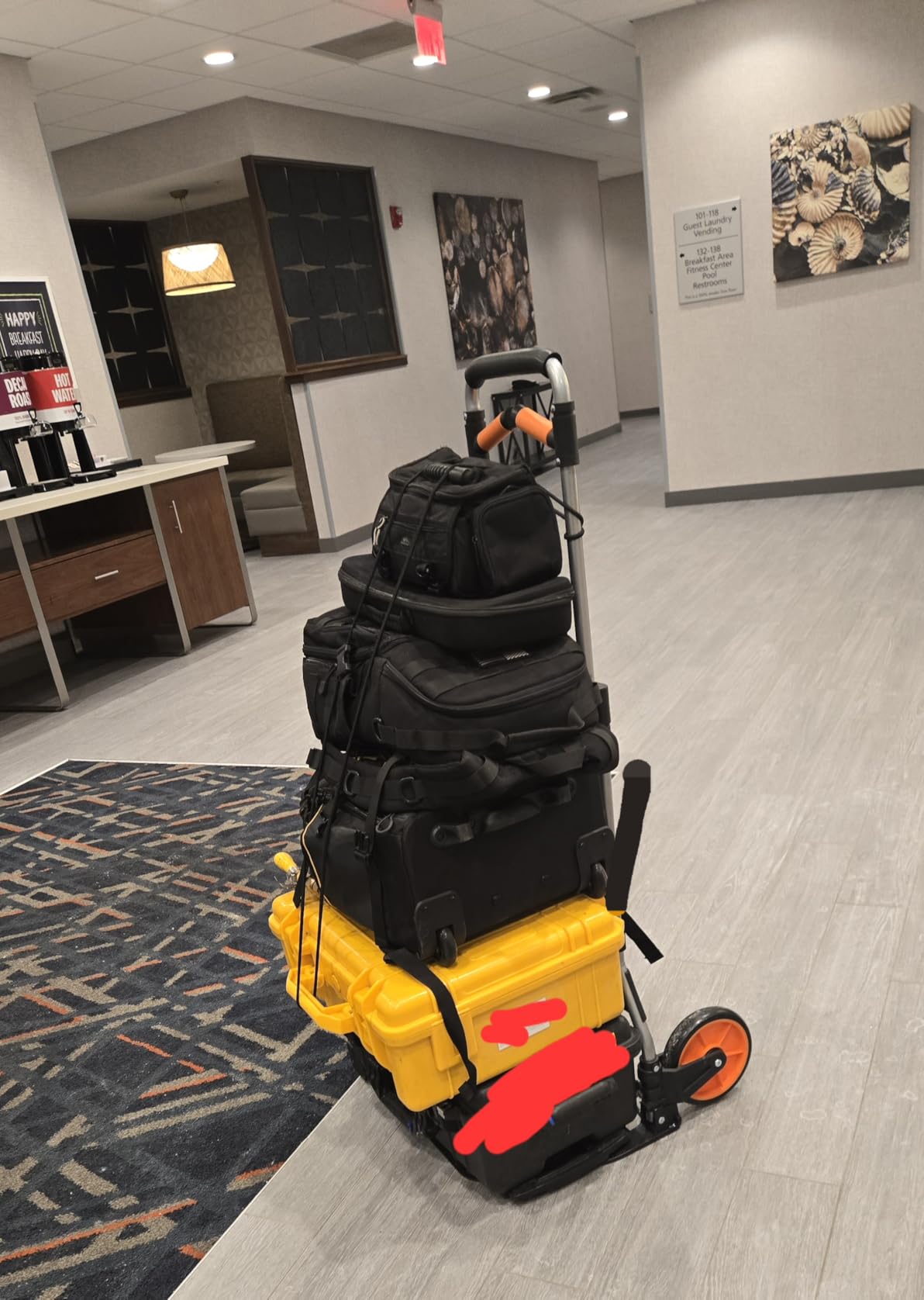 Teprovo Dolly Cart, 309 lb Aluminum Folding Hand Truck with Swivel Handle, Heavy Duty Utility Dolly Foldable Trolley with Elastic Cord, 7 Inch Wheels for Moving, Warehousing, Shopping and More customer photo 2
