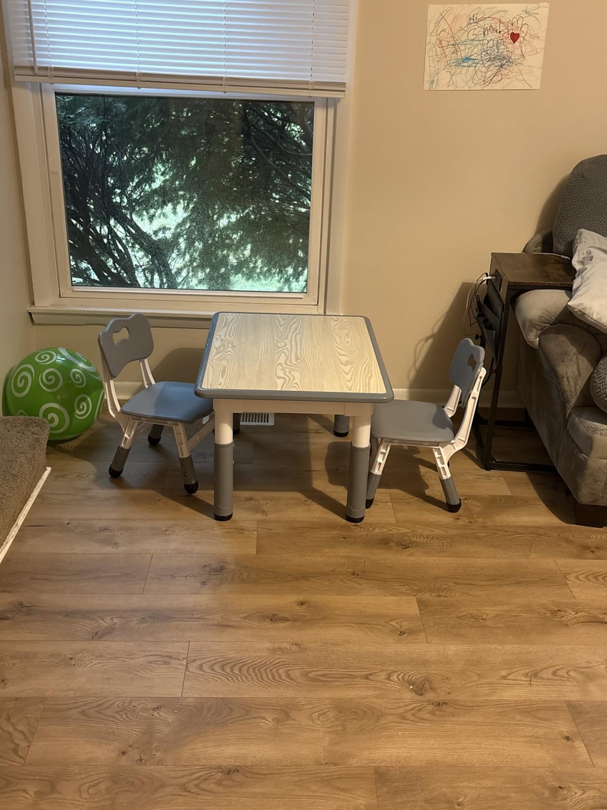 Brelley Adjustable Toddler Table and Chair Set, 31.5