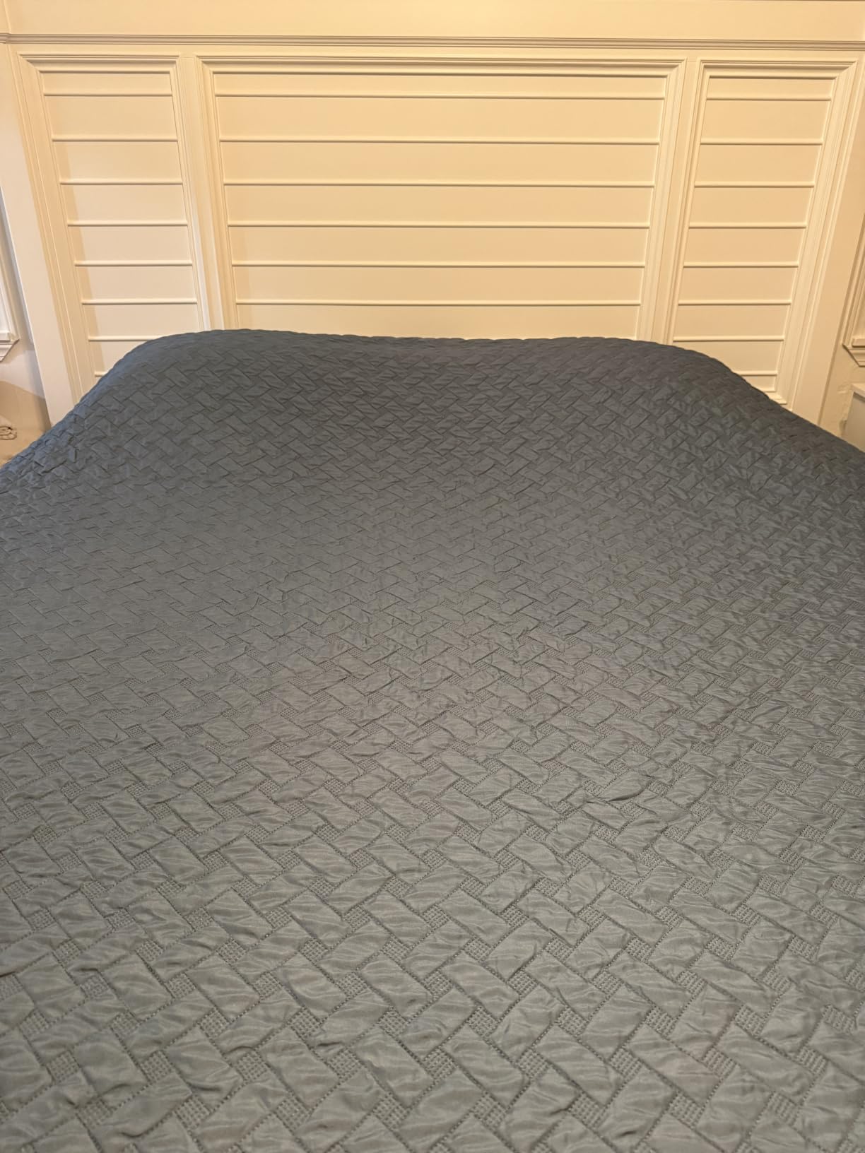 Bedsure Quilts Queen Size - Lightweight Bedspreads Queen Size with Basket Weave Pattern, Soft Quilt Bedding Set, Mineral Blue Comforter Set Coverlet for All Seasons with 2 Pillow Shams (90