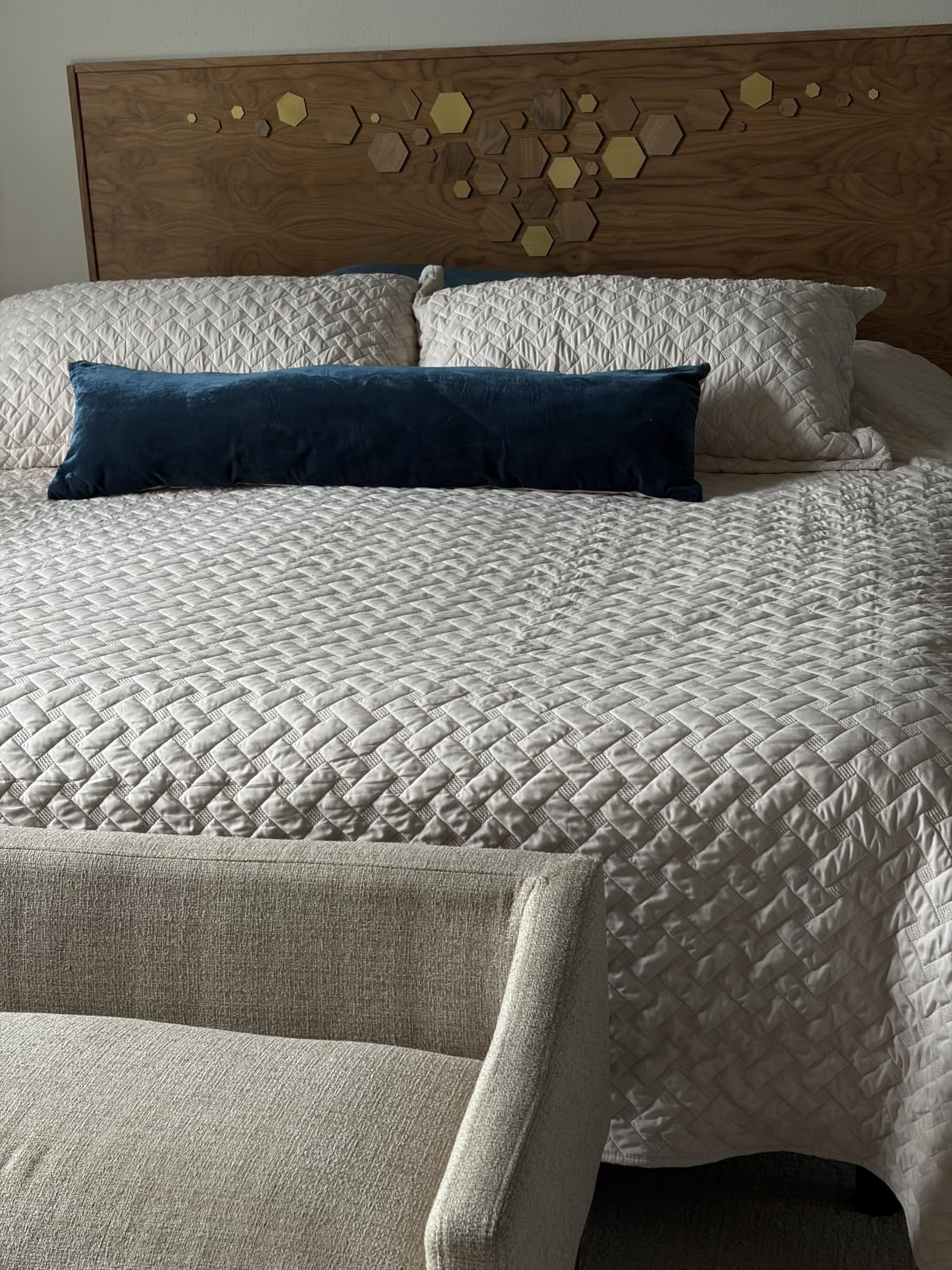 Bedsure Quilts Queen Size - Lightweight Bedspreads Queen Size with Basket Weave Pattern, Soft Quilt Bedding Set, Mineral Blue Comforter Set Coverlet for All Seasons with 2 Pillow Shams (90