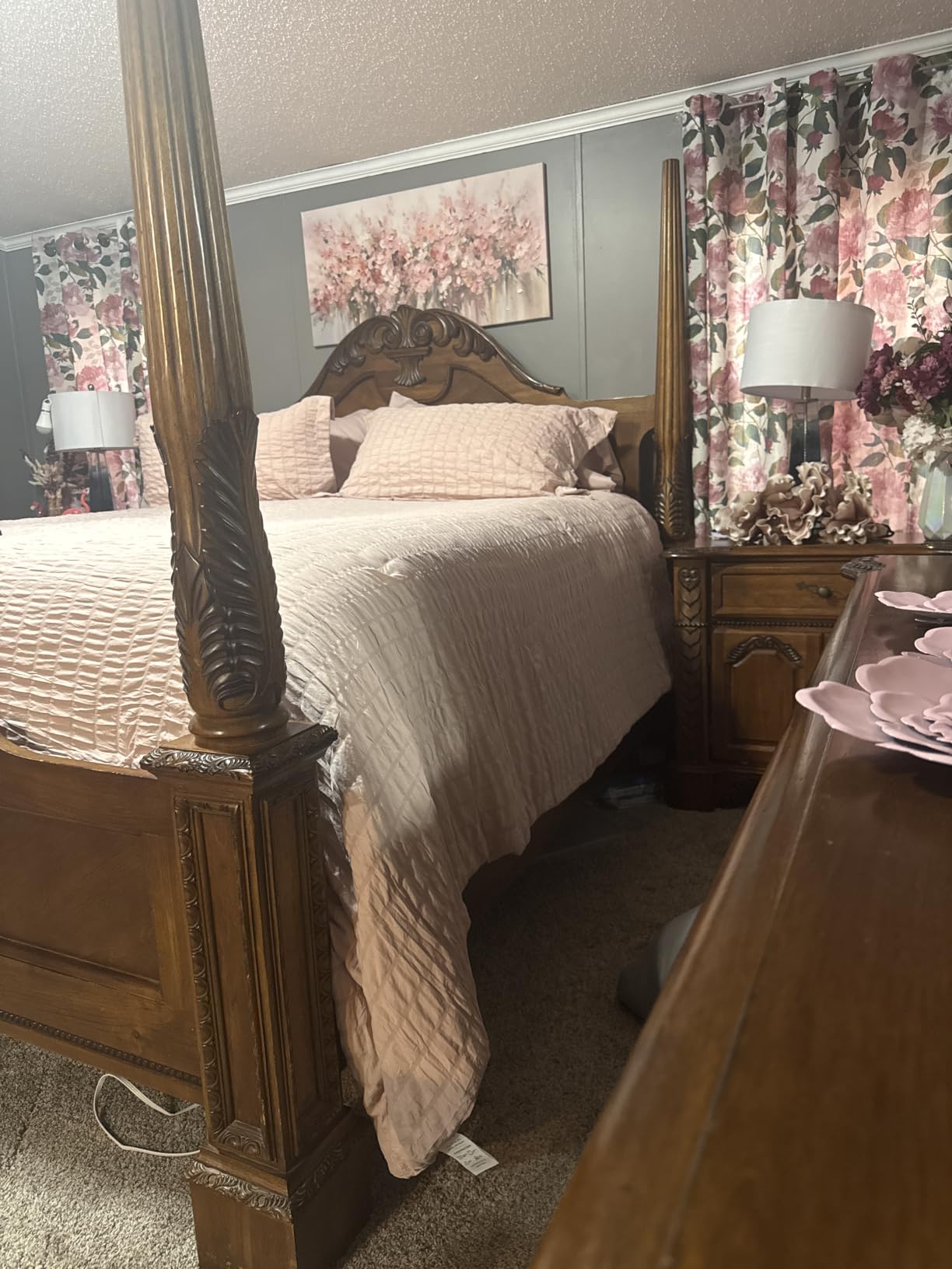 HYMOKEGE 7 Piece King Size Comforter Set Seersucker, All Season Luxury Bed in a Bag for Bedroom, Bedding Set with Comforters, Sheets, Pillowcases & Shams, Dark Grey customer photo 1