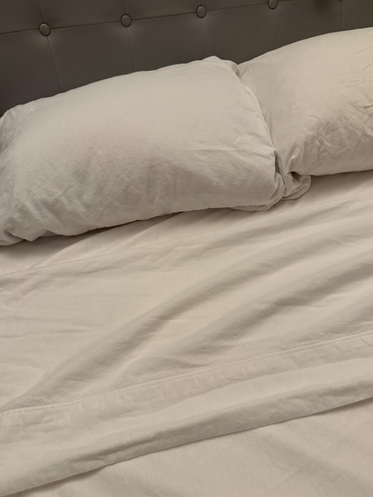 Bare Home 100% Organic Cotton Flannel Sheet Set (Queen, Grey) | 100% Organic Cotton Flannel, Double Brushed for Extra Softness & Comfort, Warm, Cozy, and Durable customer photo 1