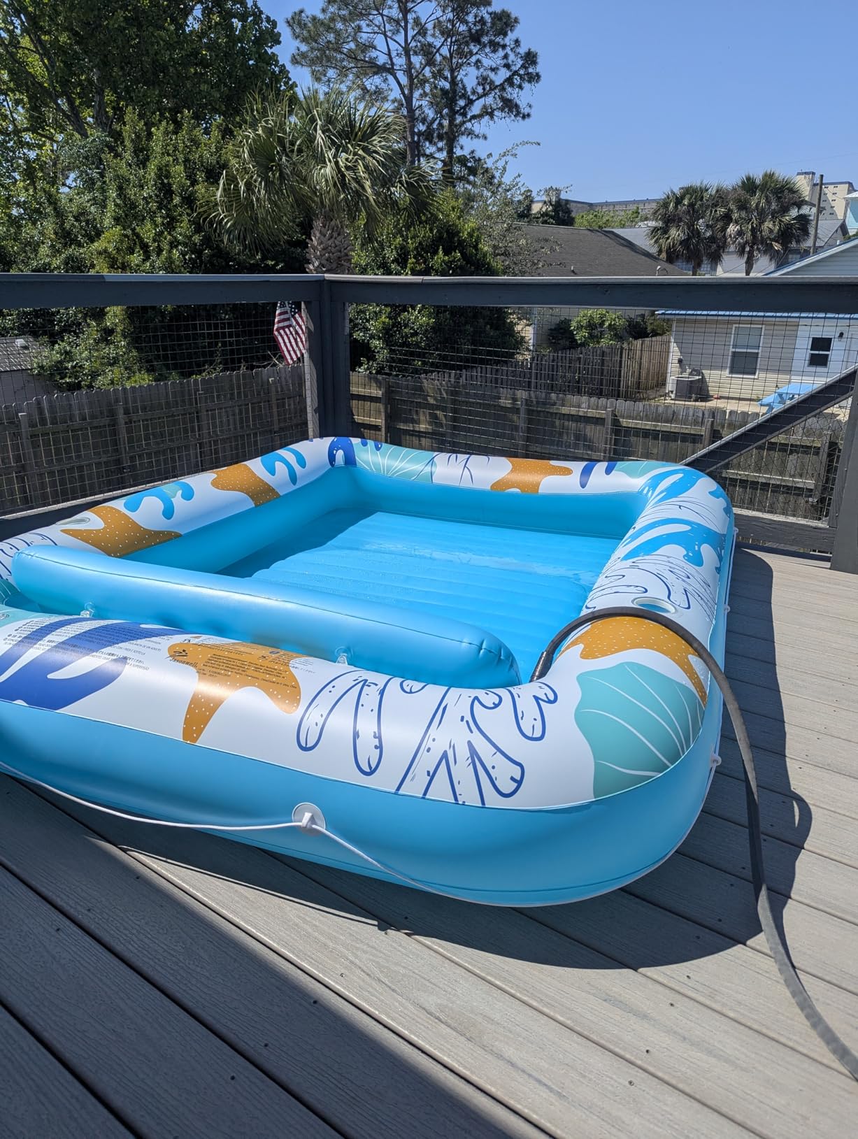 Inflatable Tanning Pool Lounger Float - Jasonwell 4 in 1 Sun Tan Tub Sunbathing Pool Lounge Raft Floatie Toys Water Filled Tanning Bed Mat Pad for Adult Blow Up Kiddie Pools Kids Ball Pit (MG,L) customer photo 2