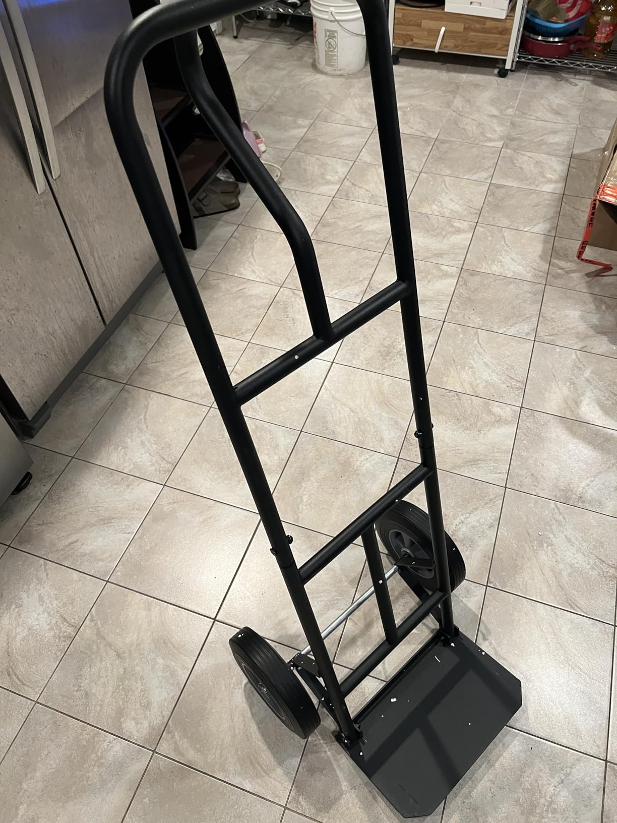 Goplus Hand Truck, P-Handle Hand Truck Dolly w/770LBS Capacity, Vertical Loop Handle, 10