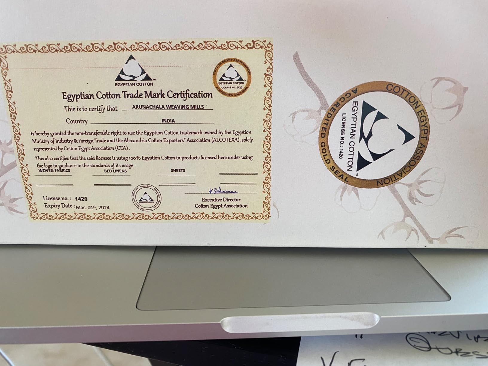 CEA Certified 100% Giza Egyptian Cotton Sheets | 4 Piece Set | Accredited Gold Seal | Deep Pocket | Extra Long Staple | Sateen Weave | High Fabric Strength (Queen, Light Gray) customer photo 2