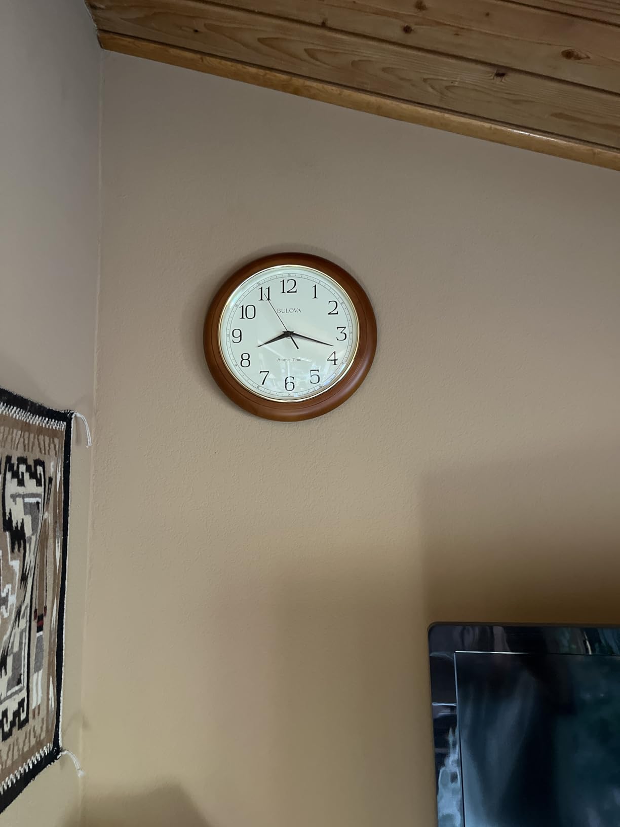 Bulova Atomic Time 2 Analog Wall Clock C5004 | 12.4