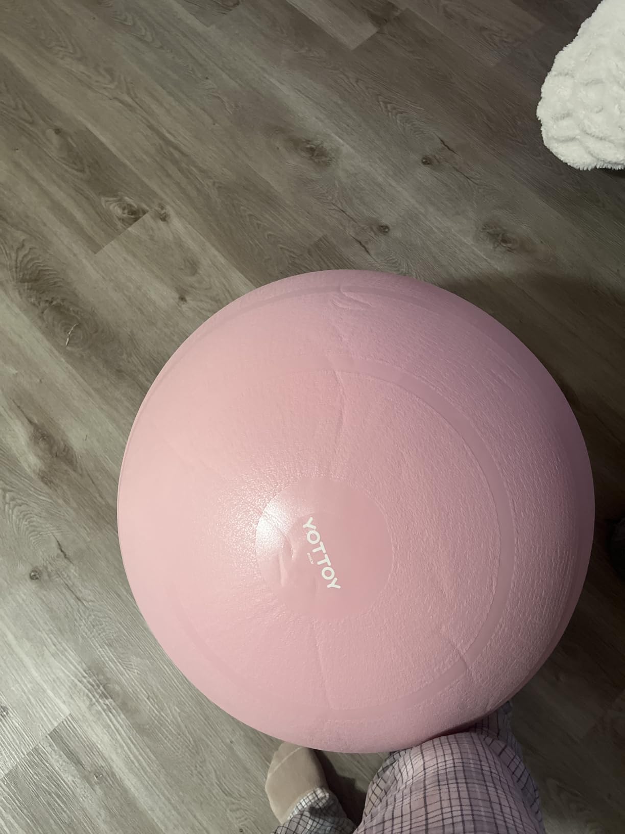 YOTTOY Anti-Burst Exercise Ball for Working Out, Yoga & Pregnancy, Extra Thick Workout Ball for Physical Therapy & Fitness customer photo 1