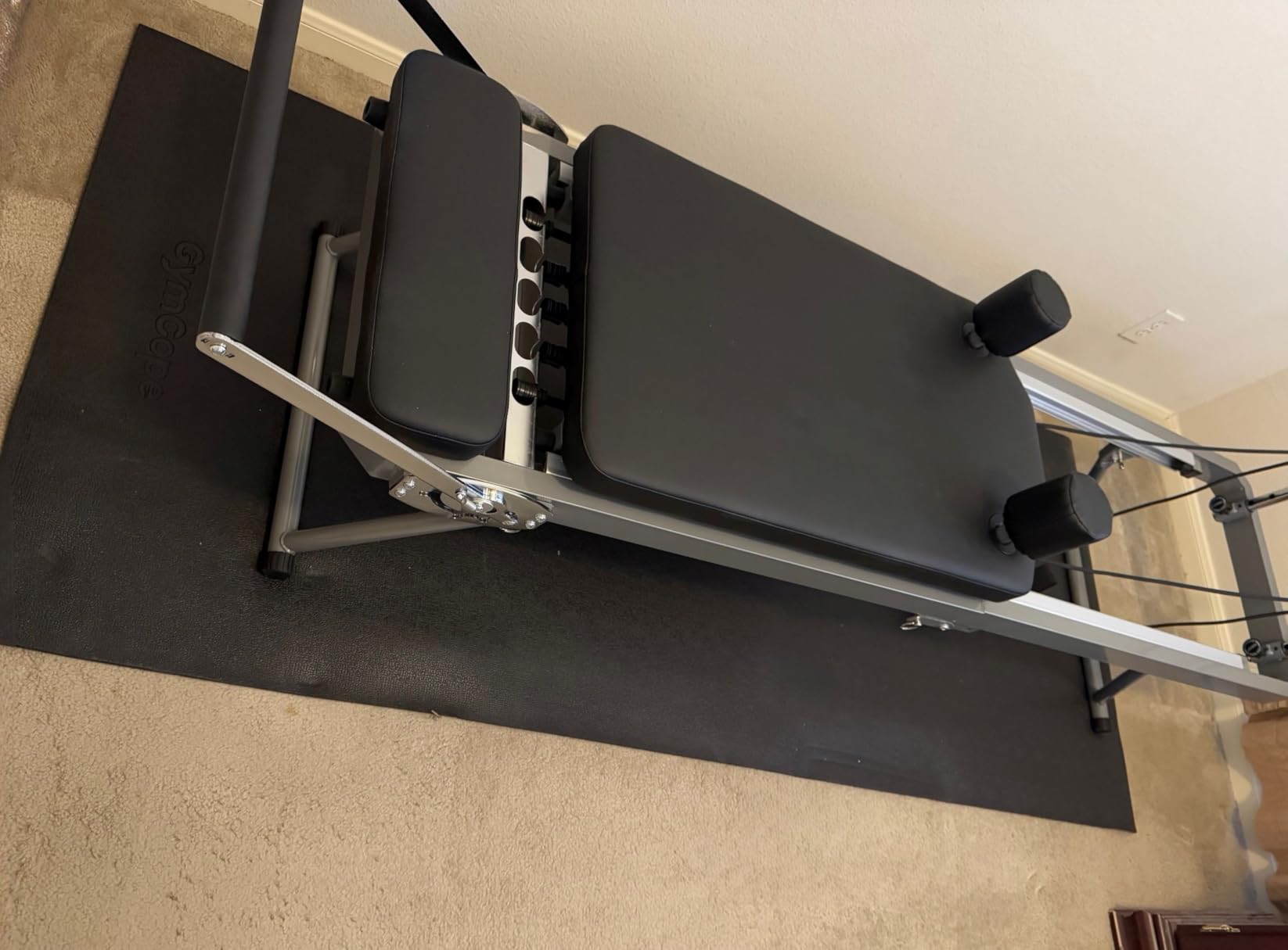GymCope Treadmill Mat, 7'x3'/6'x3'/6'x2.5'/5.6'x2'/4'x2', 6mm Thick Exercise Equipment Gym Mat for Hardwood Floor Carpet, Compatible with Peloton Bike, Indoor Spin Bike, Elliptical customer photo 2