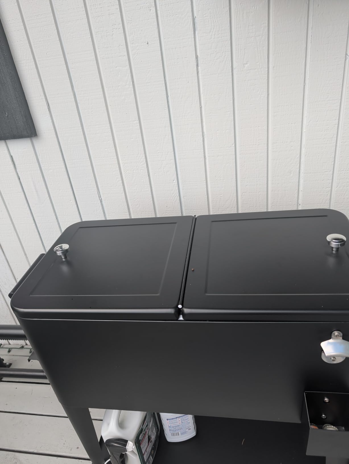 80QT Rolling Cooler Cart with Wheels, Ice Chest Outdoor Backyard Coolers on Wheels with Large Storage Space, Portable Drink Beverage Bar for Patio Pool Party with Shelf and Bottle Opener customer photo 2