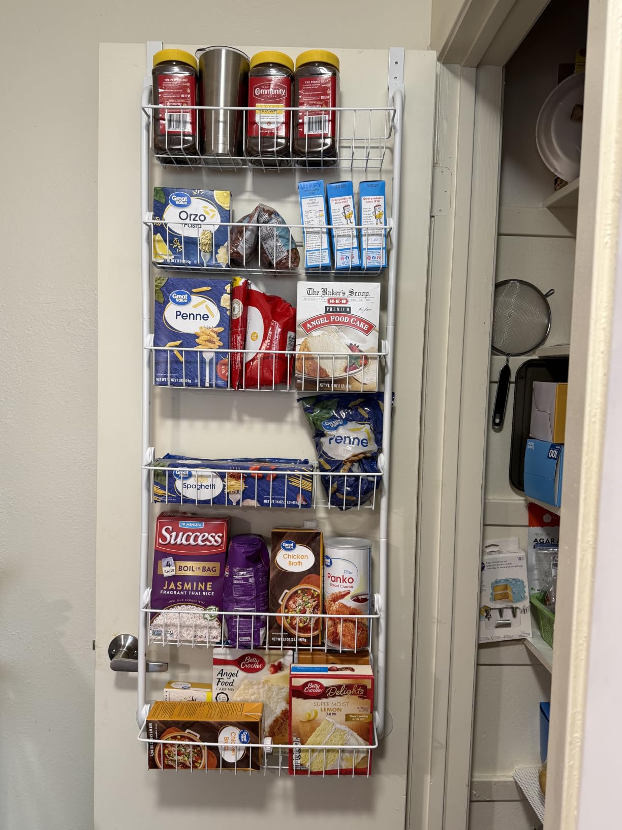 Delamu Over the Door Pantry Organizer, 6-Tier Metal customer photo 1