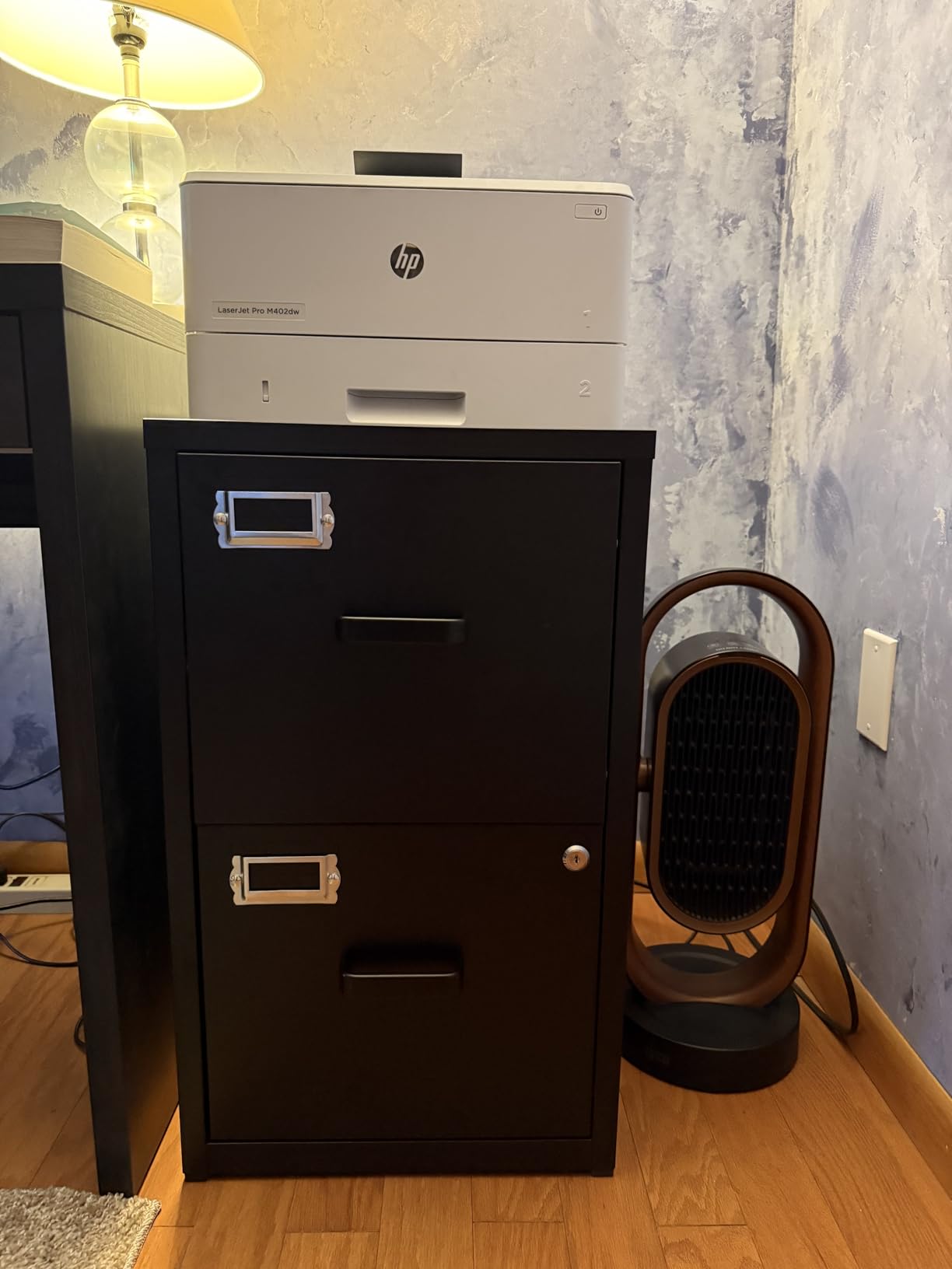 BYNSOE 4 Drawer File Cabinet with Lock Metal Vertical File Cabinet Office Home Vertical File Cabinet for A4 Legal/Letter Size Narrow File Cabinet Locked,Assembly Required (Black, 4 Drawers- Vertical) customer photo 2