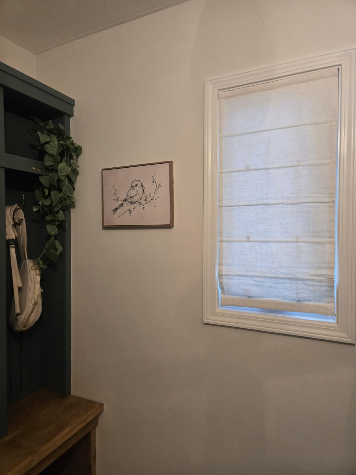 Cordless Linen Roman Shades, Natural Custom Fabric Room Darkening Roman Window Shades Blinds for Doors, French Doors, Kitchen Windows, Bathroom Windows customer photo 2