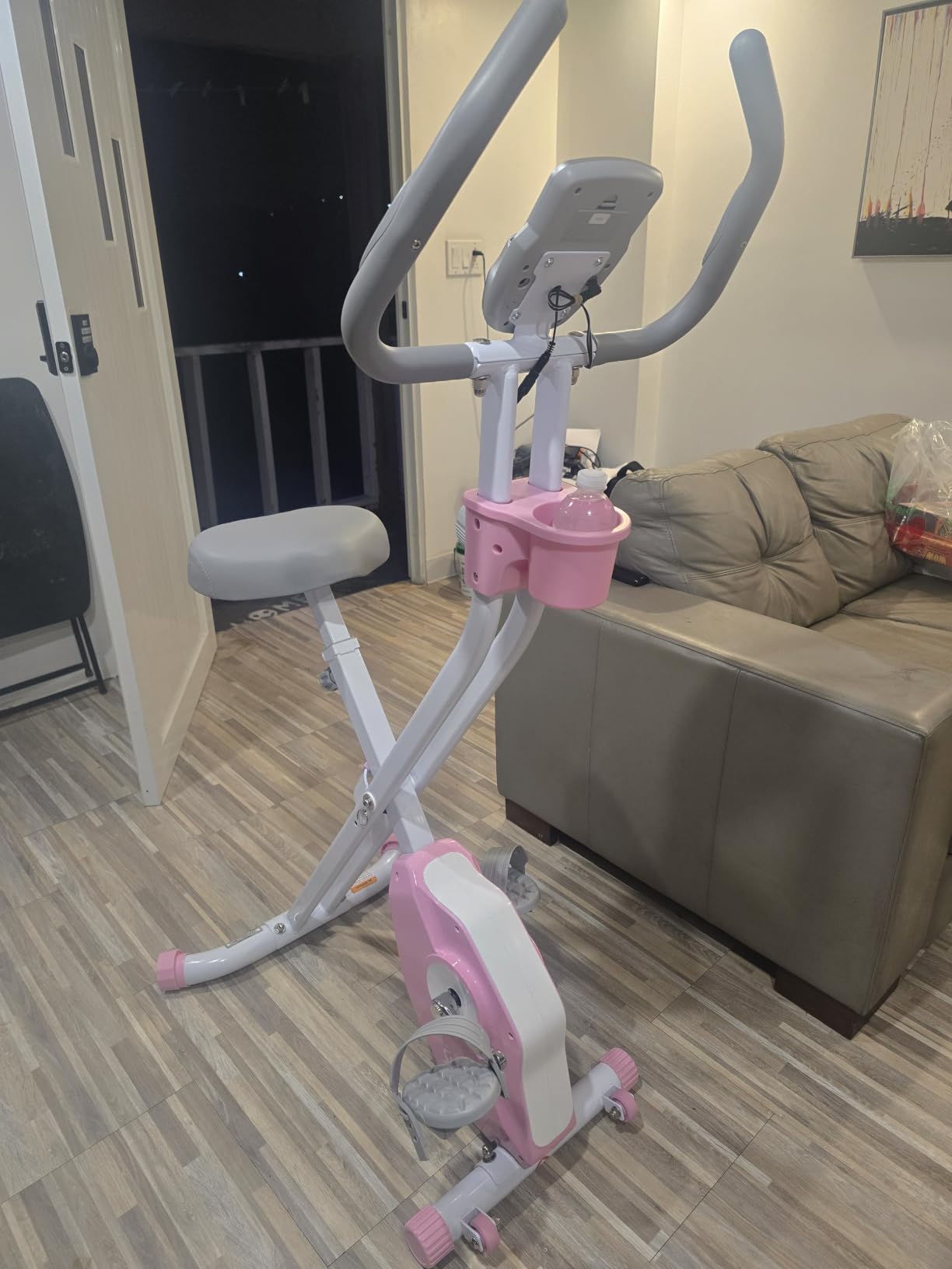 Sunny Health & Fitness Smart Foldable Magnetic X-Bike, Low-Impact Workouts customer photo 1