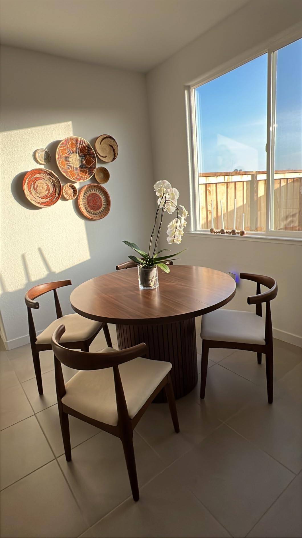 2xhome Set of 2 Solid Wooden Dining Chairs, Upholstered Beige Cloth Linen Cushioned Seat, Modern Farmhouse Elbow Side Chair, Home, Kitchen, Office, Meetings (Espresso) customer photo 1
