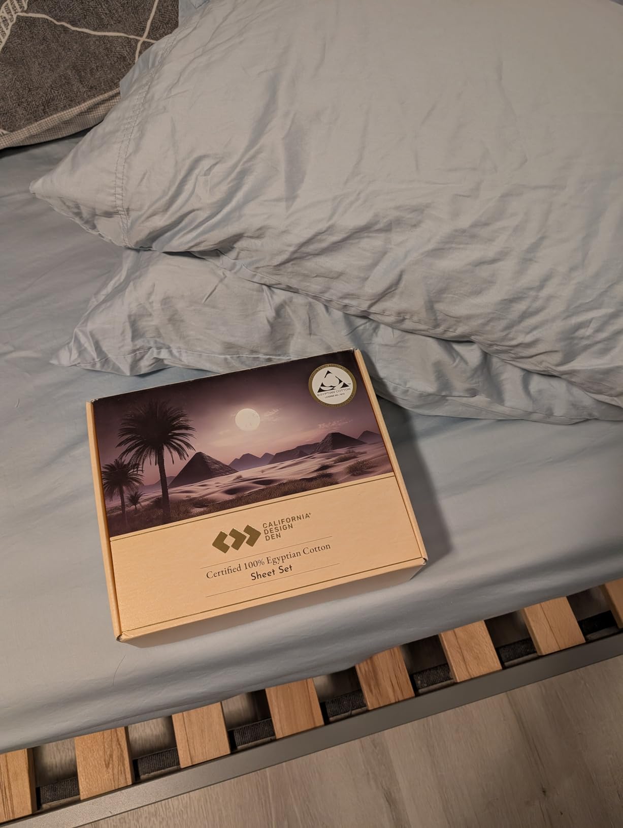 California Design Den 100% Egyptian Cotton King Size Sheets Set | Backed by Good Housekeeping Seal, Light & Airy Soft Sateen, 16