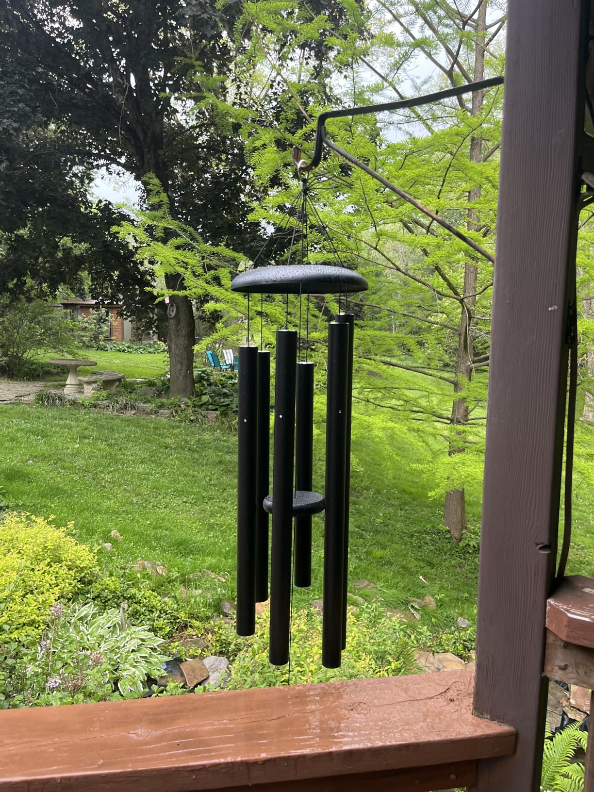 Corinthian Bells by Wind River - 44 inch Sky Blue Wind Chime for Patio, Backyard, Garden, and Outdoor Decor (Aluminum Chime) Made in The USA customer photo 2