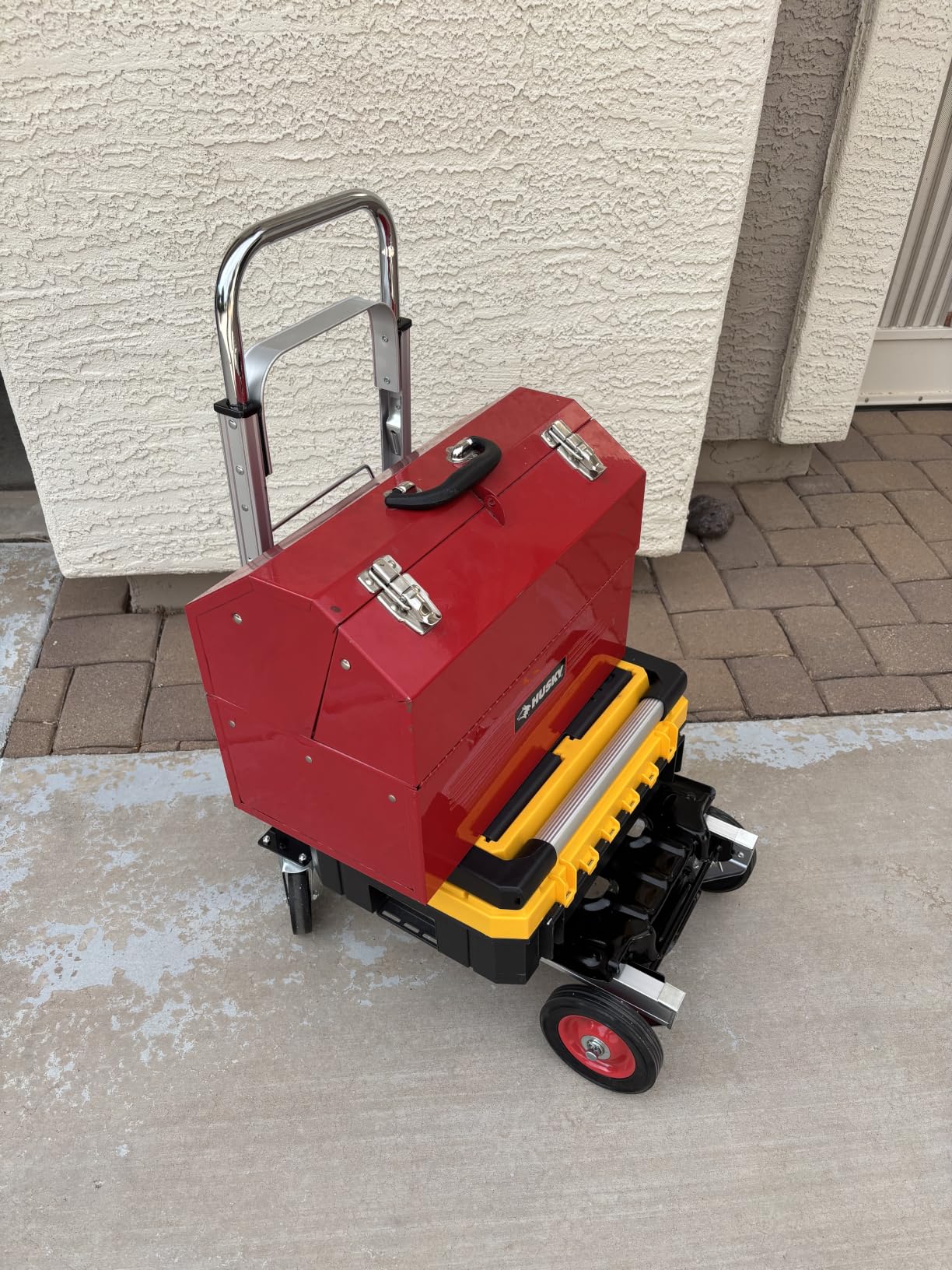 VEVOR Aluminum Folding Hand Truck, 2 in 1 Design 400 lbs Capacity, Heavy Duty Industrial Collapsible Dolly Cart with Rubber Wheels customer photo 2